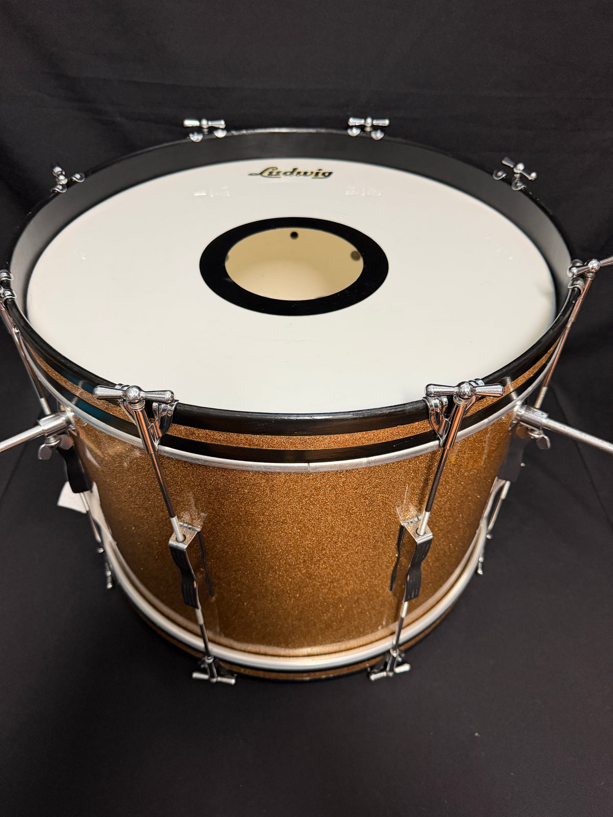 1967 Ludwig Club Date 20" x 14" Bass Drum Champagne Sparkle