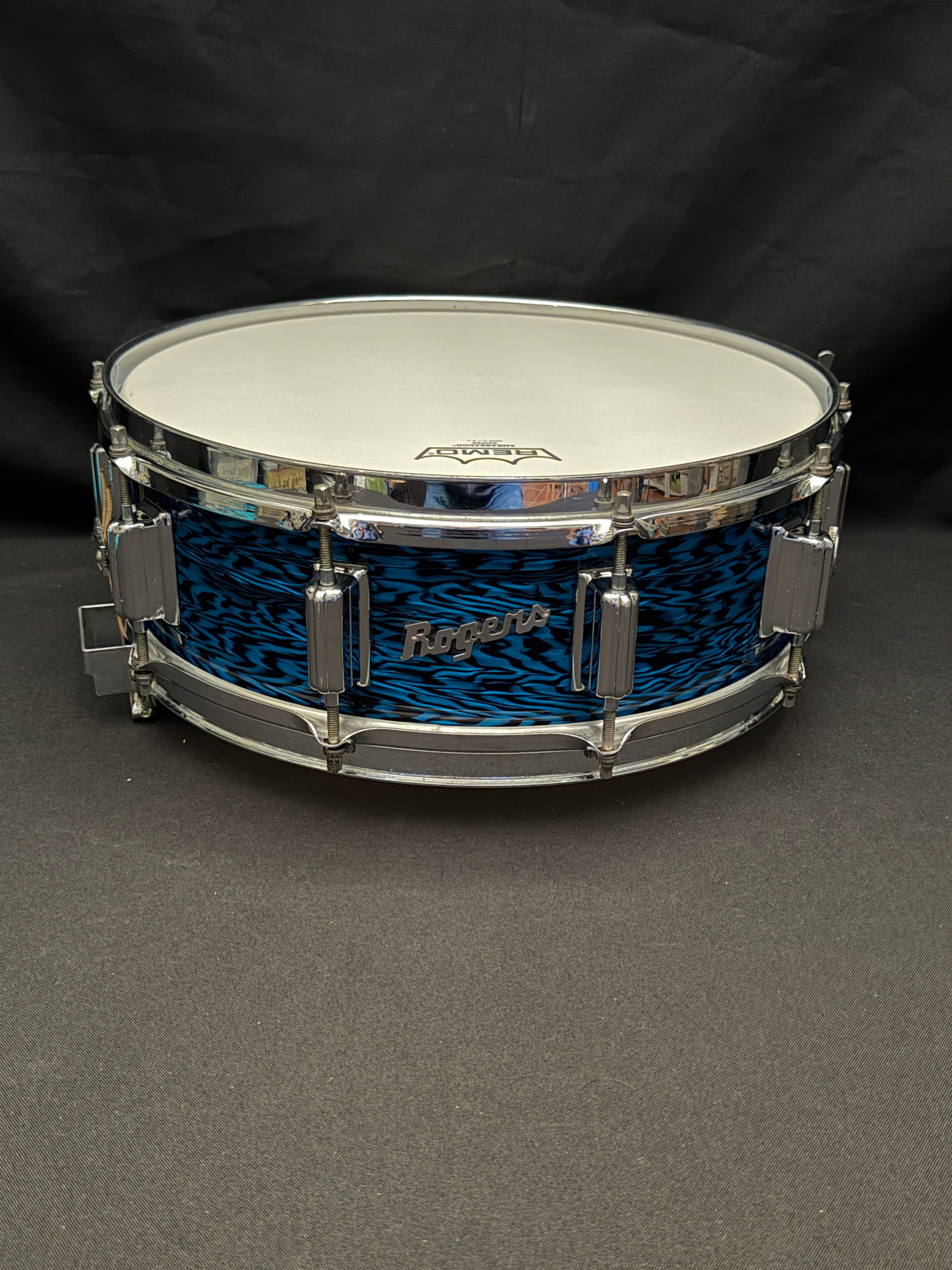 1969 Rogers Dynasonic 14" x 5" snare drum in Blue Onyx finish #18710