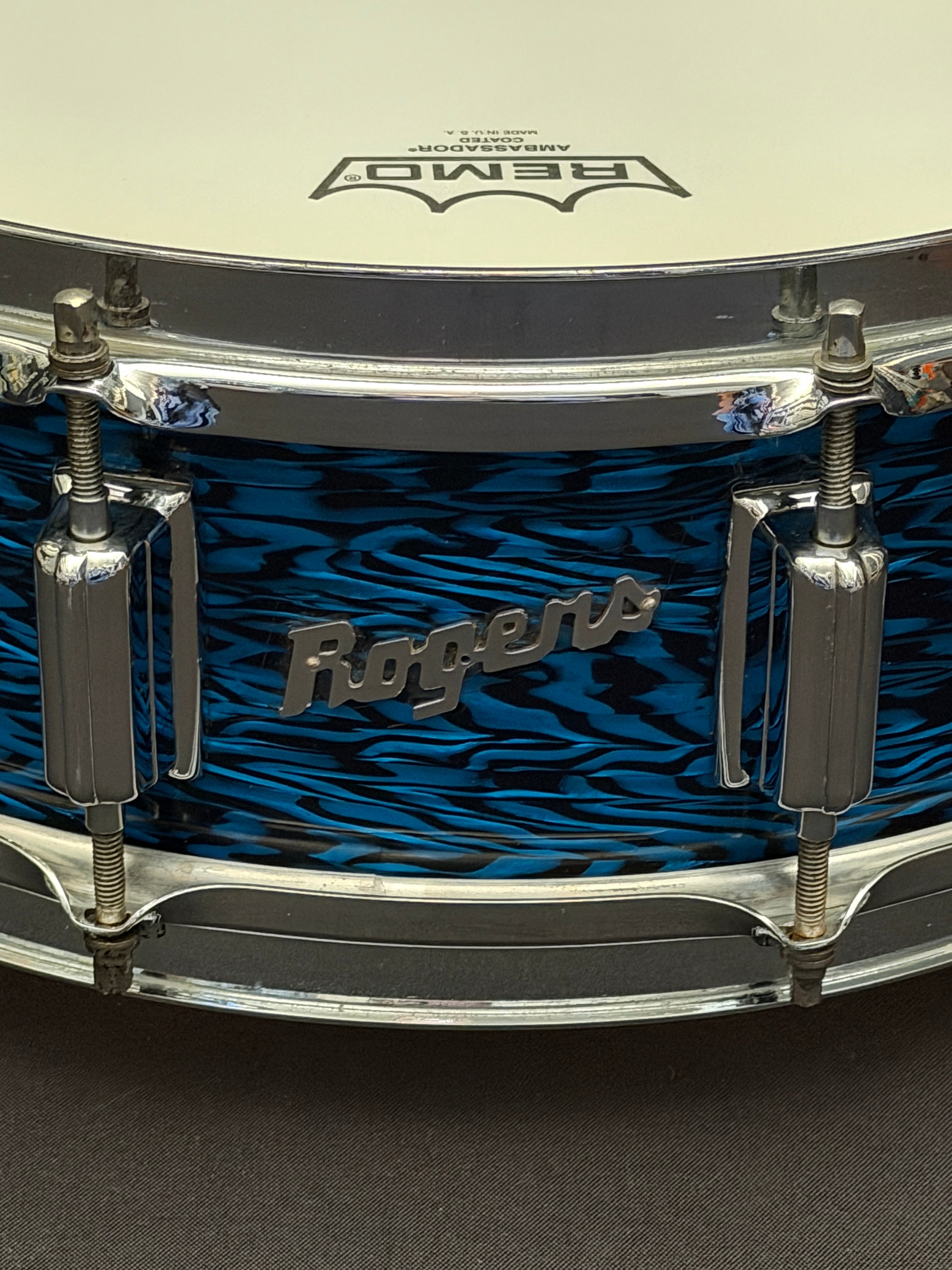 1969 Rogers Dynasonic 14" x 5" snare drum in Blue Onyx finish #18710
