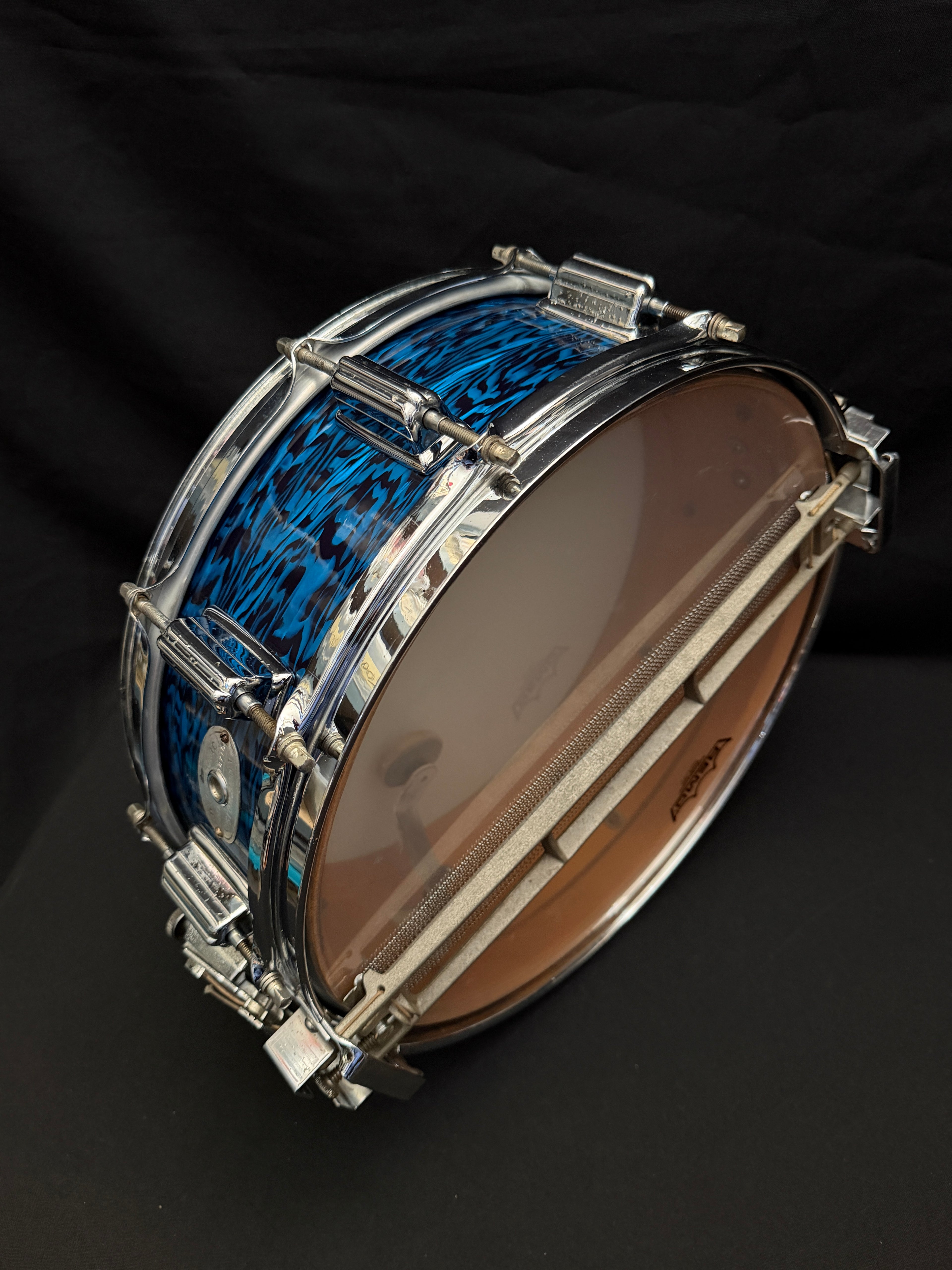 1969 Rogers Dynasonic 14" x 5" snare drum in Blue Onyx finish #18710