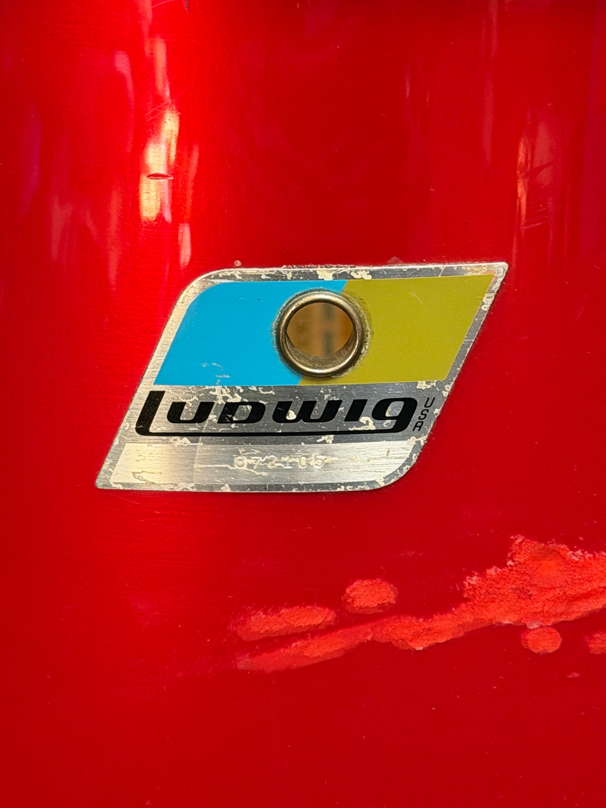 1971 Ludwig Mach 5 Red Cortex 24" - 12" -13" - 16" Drumset