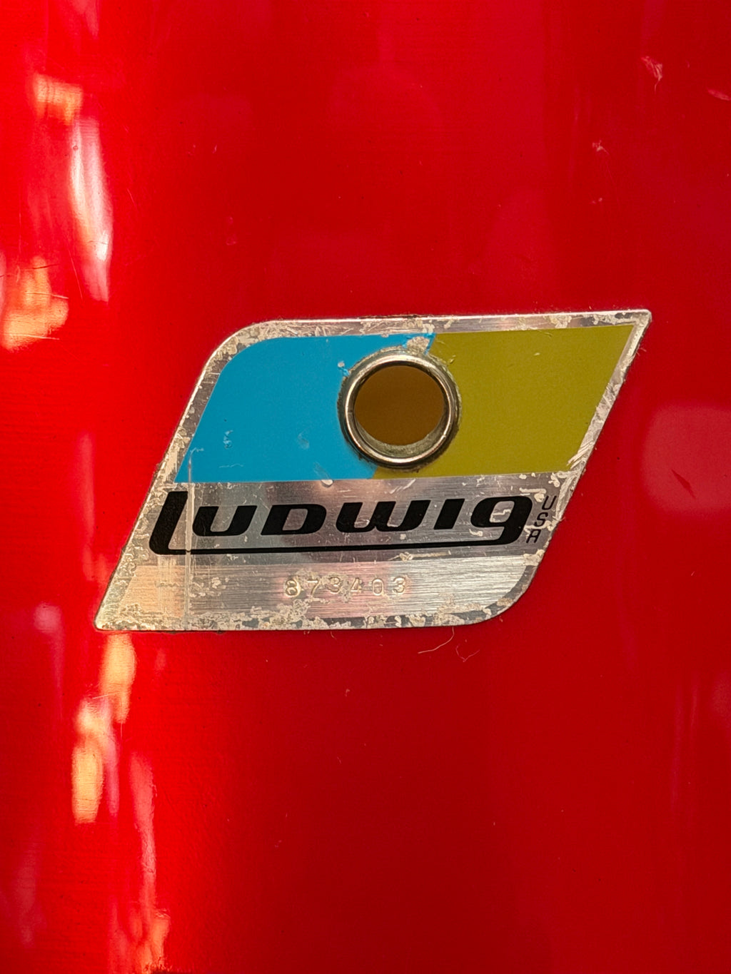 1971 Ludwig Mach 5 Red Cortex 24" - 12" -13" - 16" Drumset