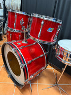 1971 Ludwig Mach 5 Red Cortex 24" - 12" -13" - 16" + Snare 14" x 5" Drumset
