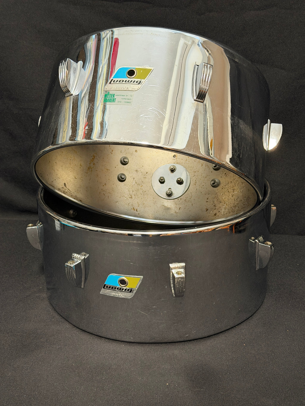 1979 Ludwig Steel Timbales 13" and 14"