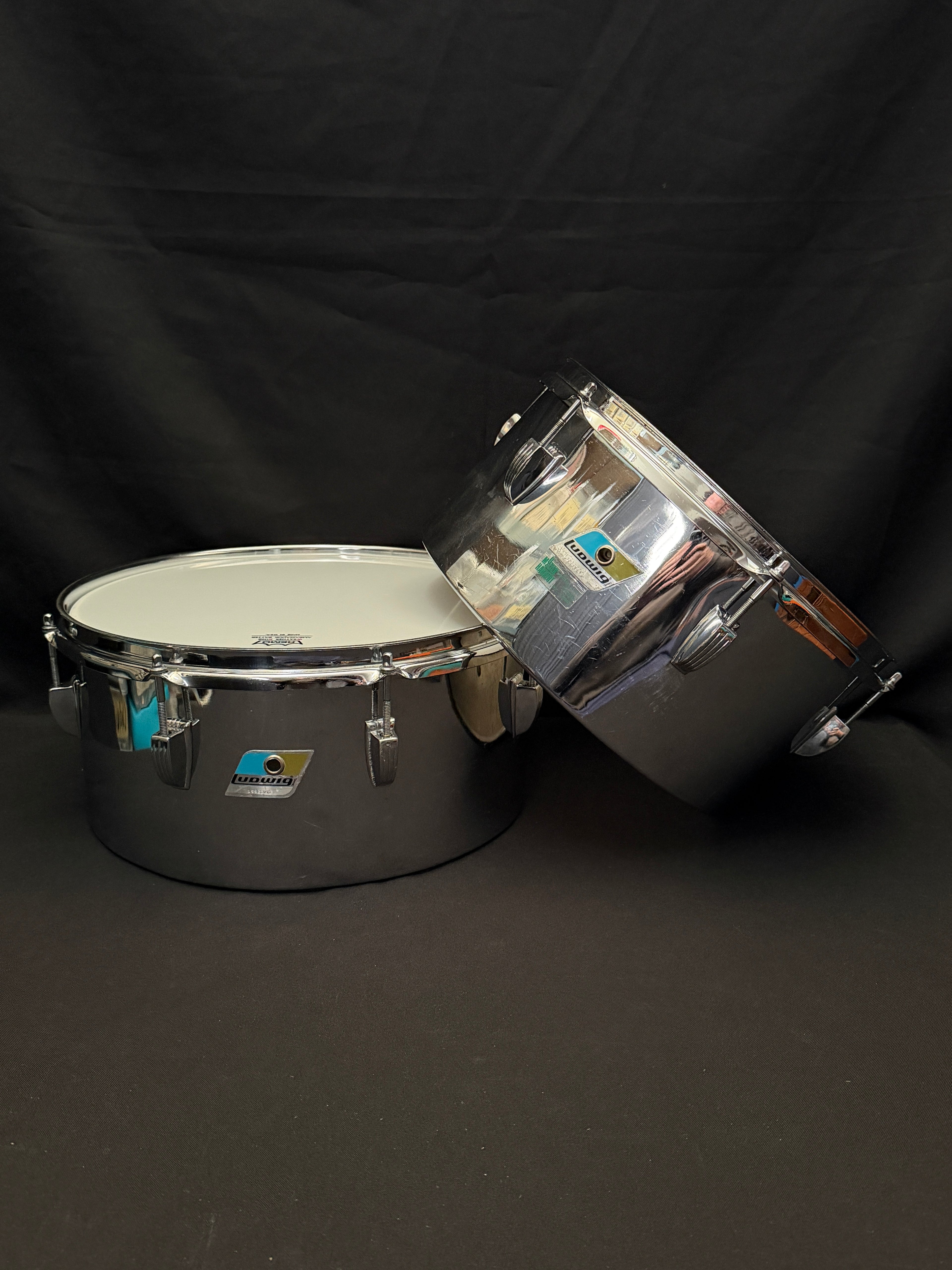 1979 Ludwig Steel Timbales 13" and 14"