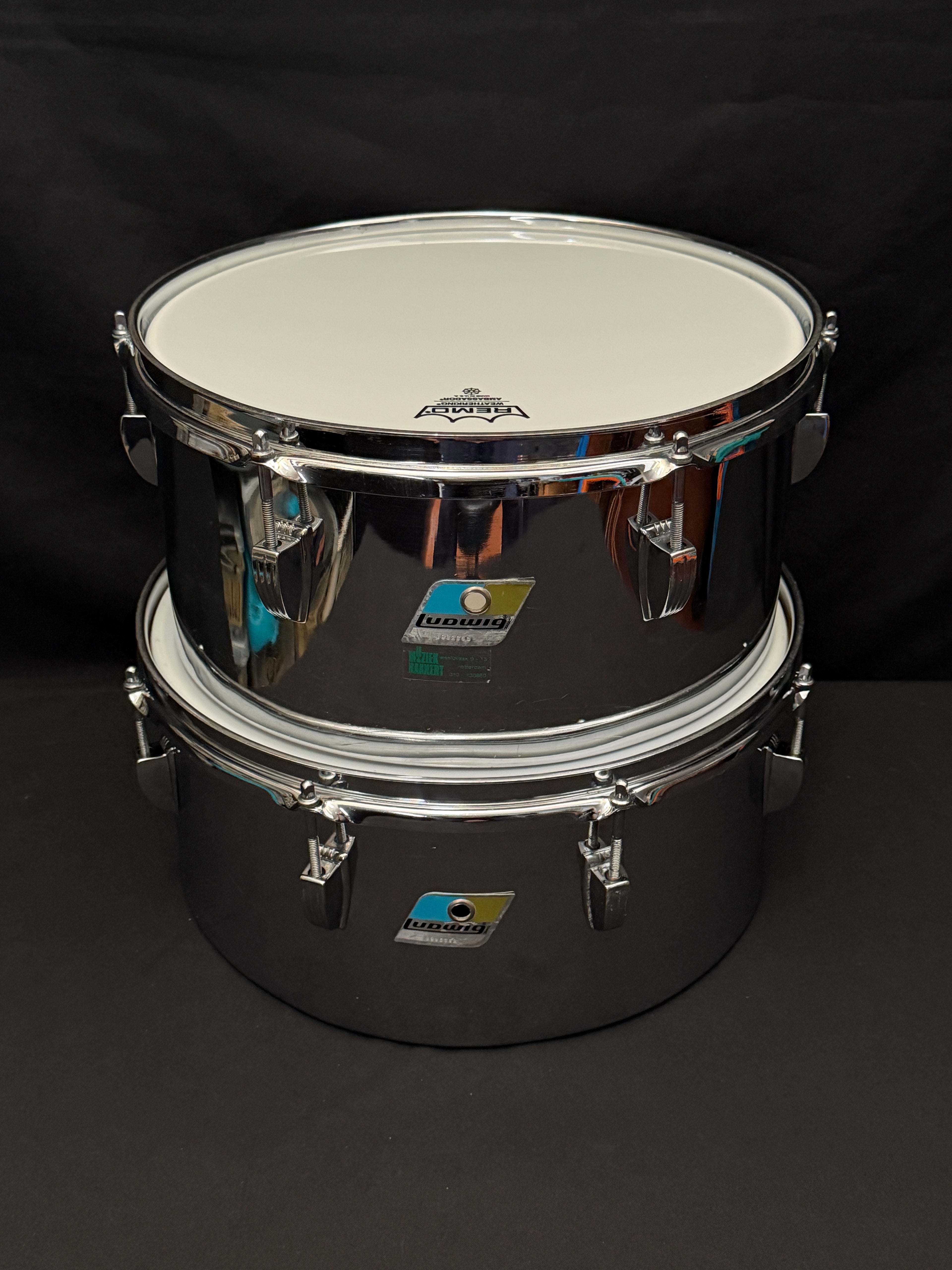 1979 Ludwig Steel Timbales 13" and 14"