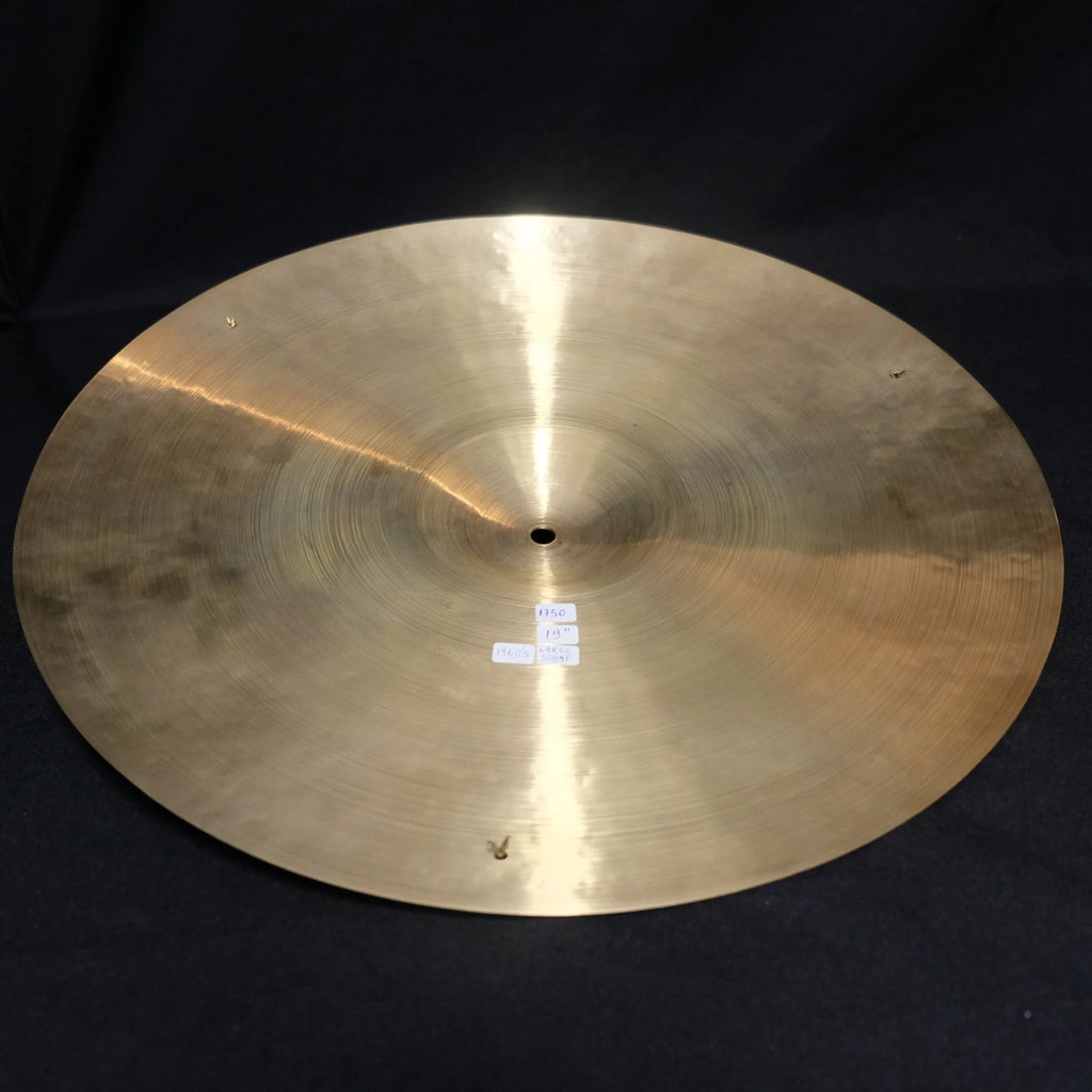 19" Zildjian Avedis Light cymbal with 3 x rivets 1750 grams large stamp 1960's