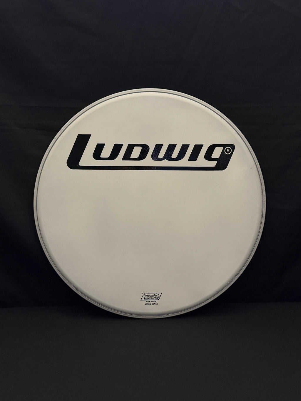 20" Ludwig Ensemble Medium Coated Block Logo Resonant Bass Drum Head from 1980's