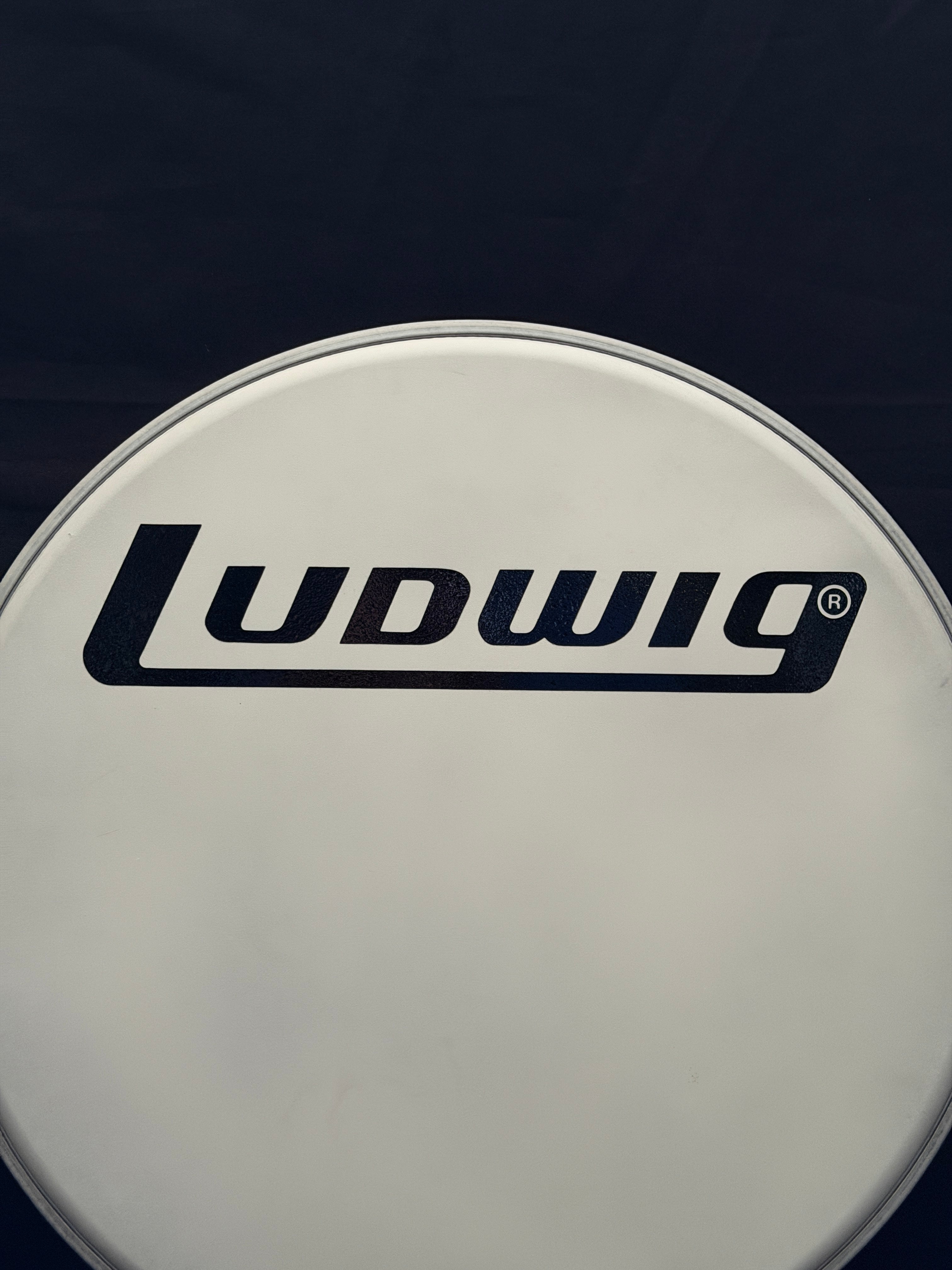 20" Ludwig Ensemble Medium Coated Block Logo Resonant Bass Drum Head from 1980's