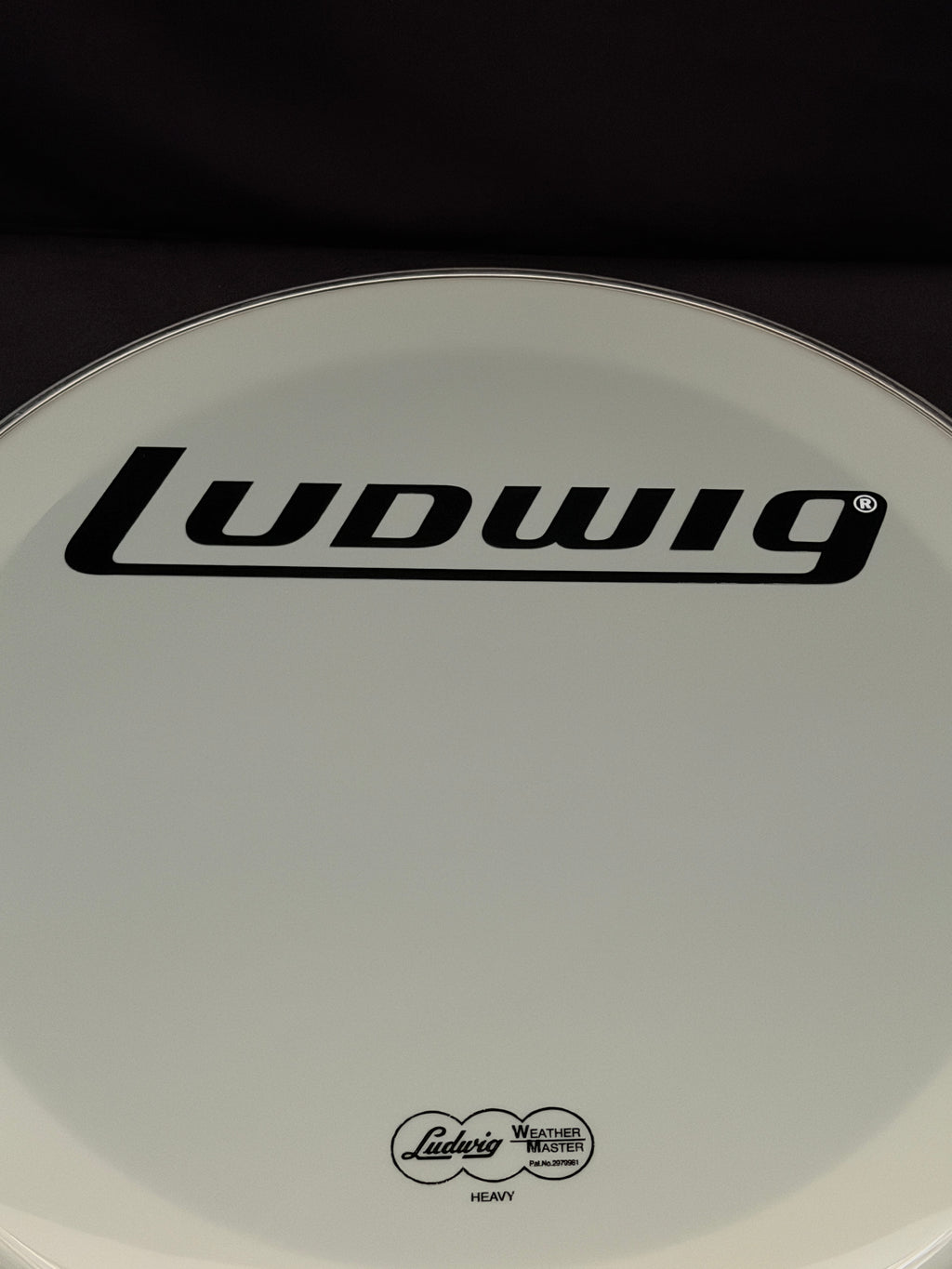 20" Ludwig LW4220-B Weather Master Heavy Block Logo muffler Smooth Resonant Bass Drum Head