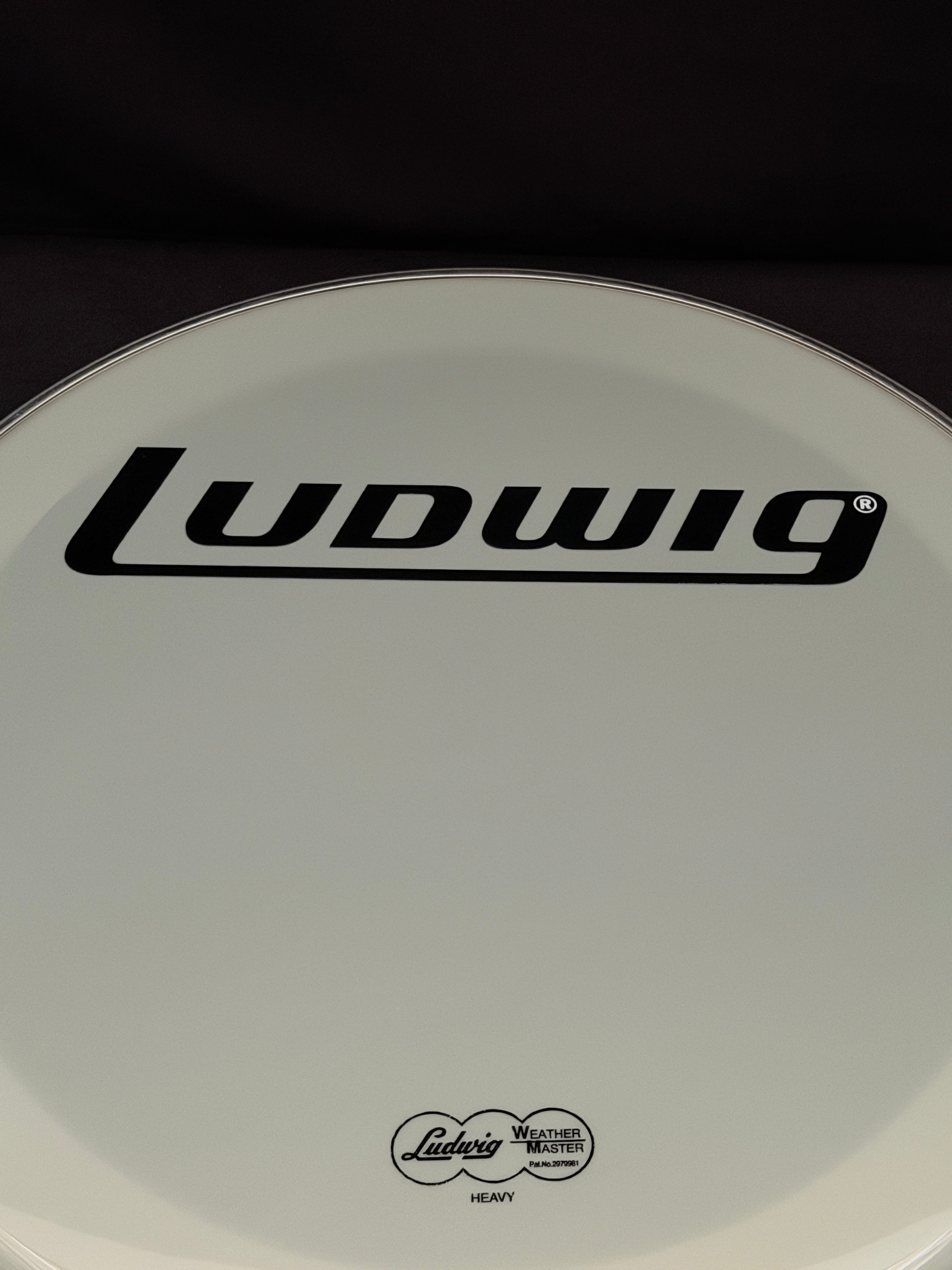 20" Ludwig LW4220-B Weather Master Heavy Block Logo muffler Smooth Resonant Bass Drum Head