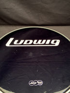 20" Ludwig LW4220 Black Weather Master Block Logo Smooth Resonant Bass Drum Head