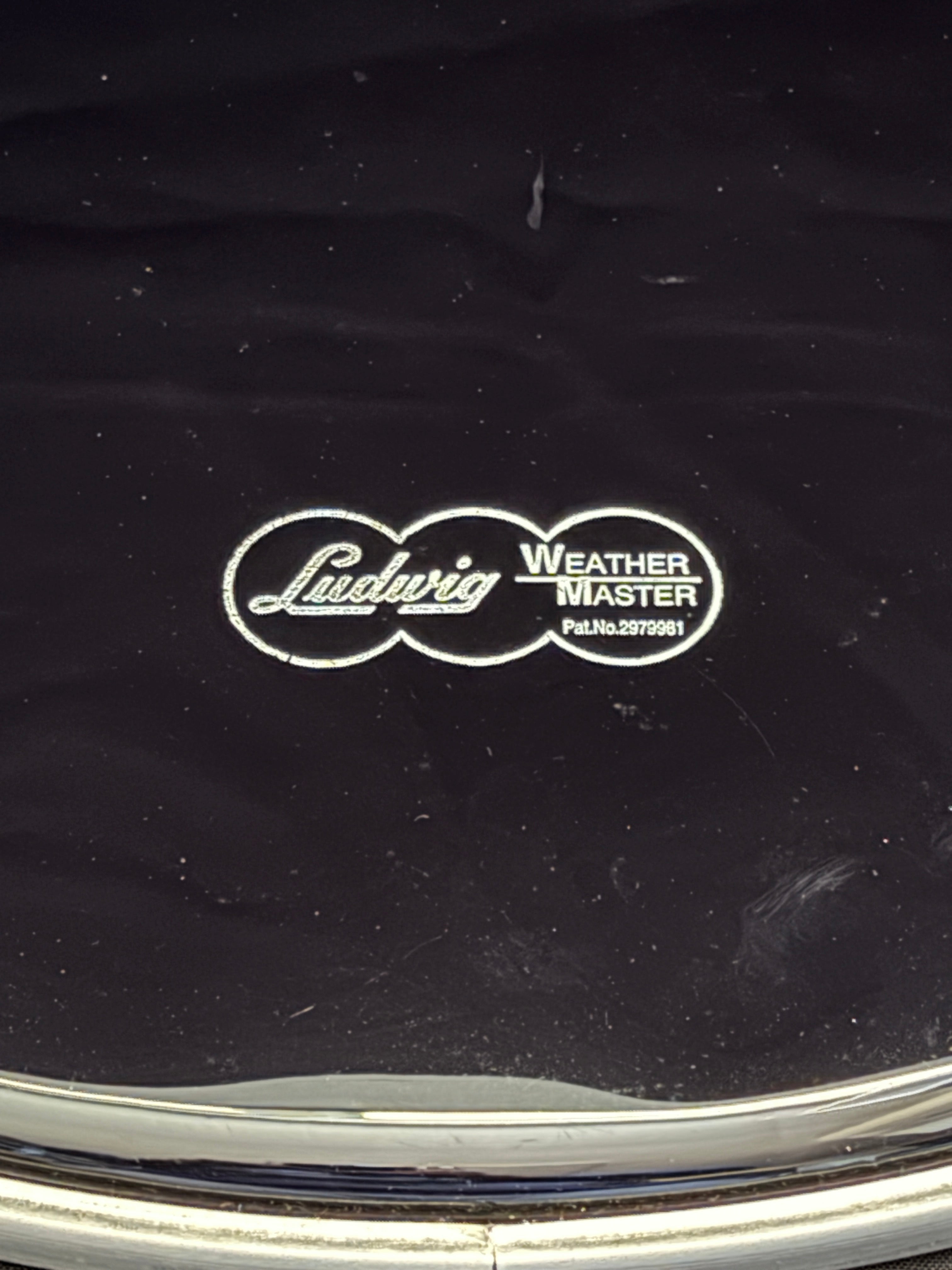 20" Ludwig LW4220 Black Weather Master Block Logo Smooth Resonant Bass Drum Head
