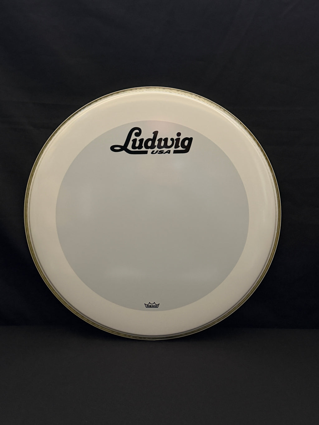 20" Ludwig by Remo Script Logo Powerstroke Smooth White Resonant Bass Drum Head