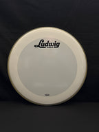 20" Ludwig by Remo Script Logo Powerstroke Smooth White Resonant Bass Drum Head