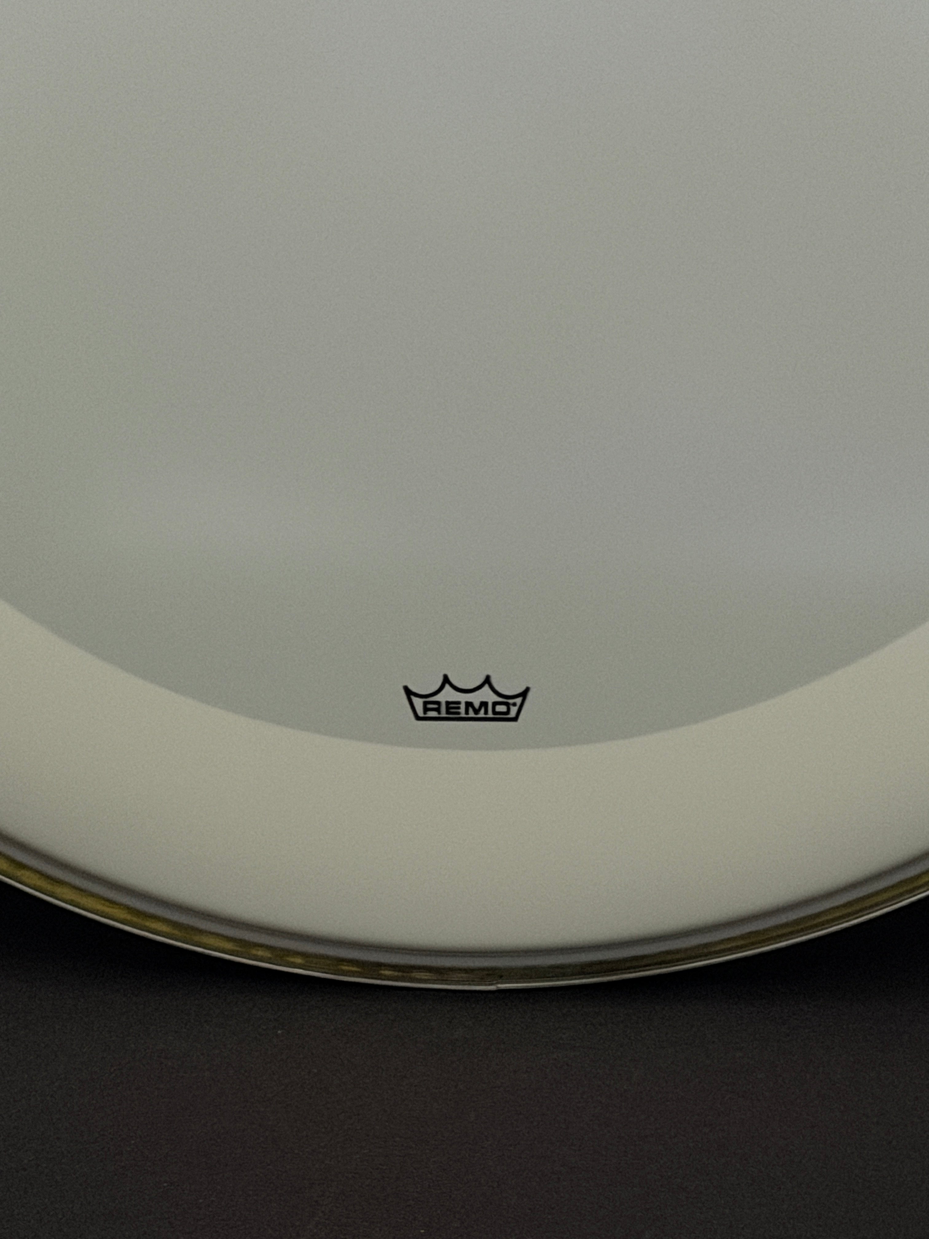 20" Ludwig by Remo Script Logo Powerstroke Smooth White Resonant Bass Drum Head