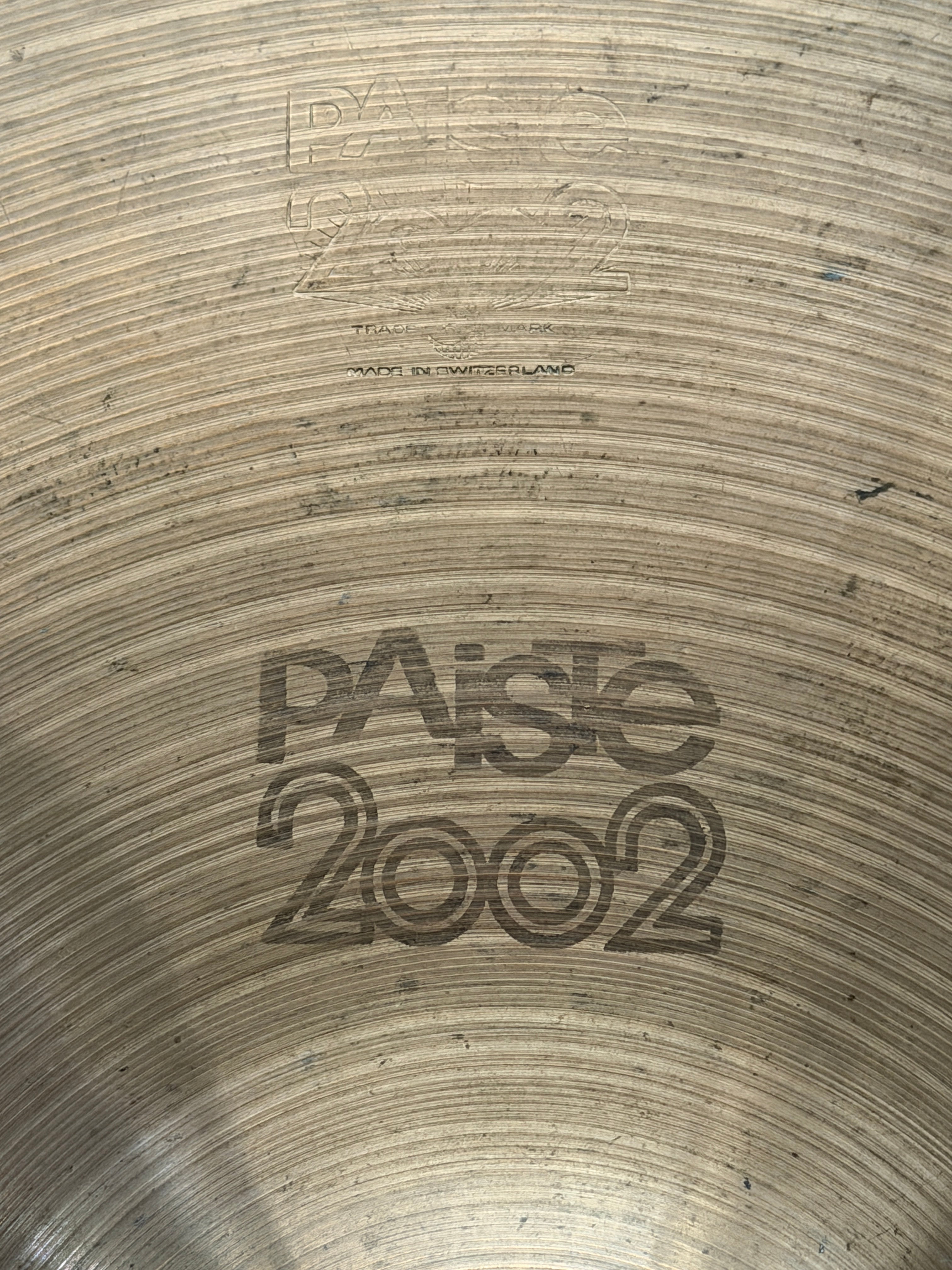 20" Paiste 2002 Crash 1802 grams from 1975