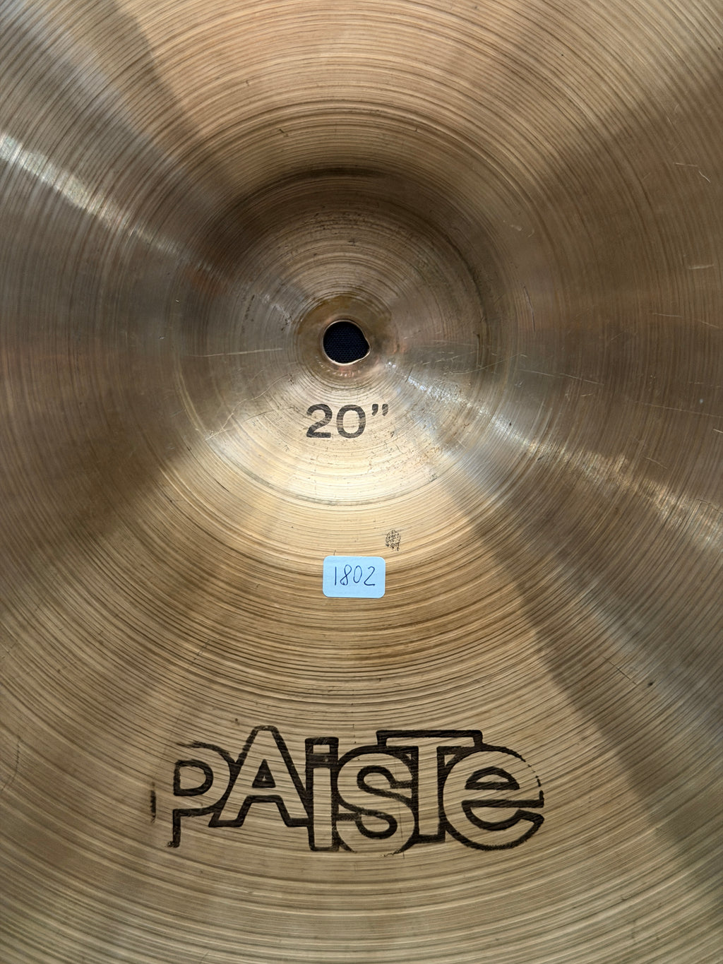 20" Paiste 2002 Crash 1802 grams from 1975