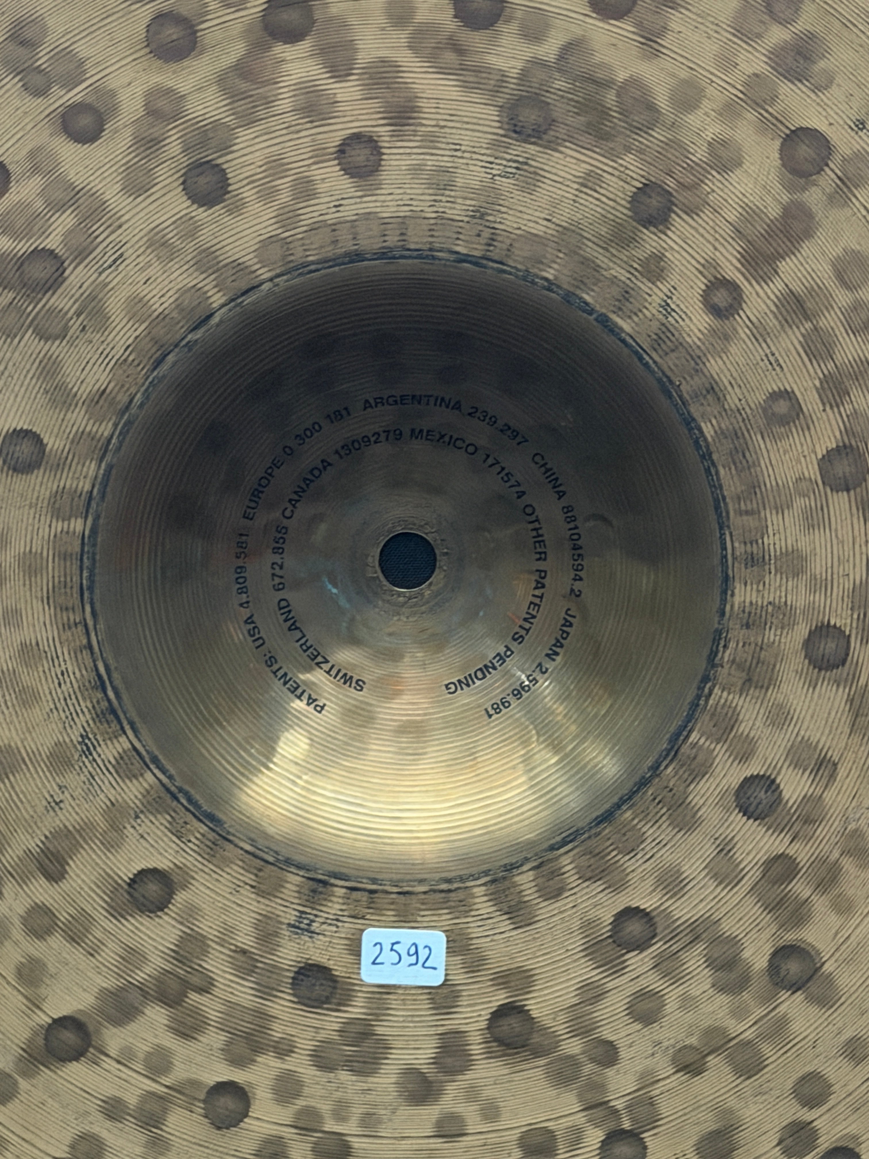21" Paiste Dark Energy Ride Mark I 2592 grams from 2005