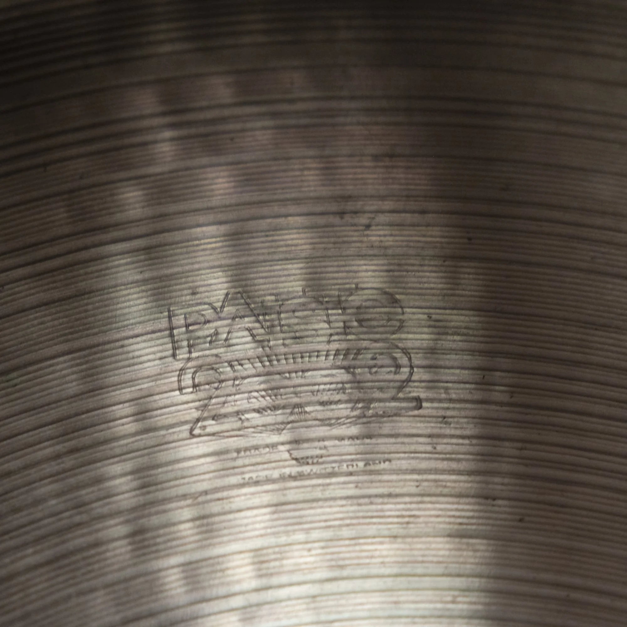 22" Paiste 2002 Crash black logo 2399 grams from 1979