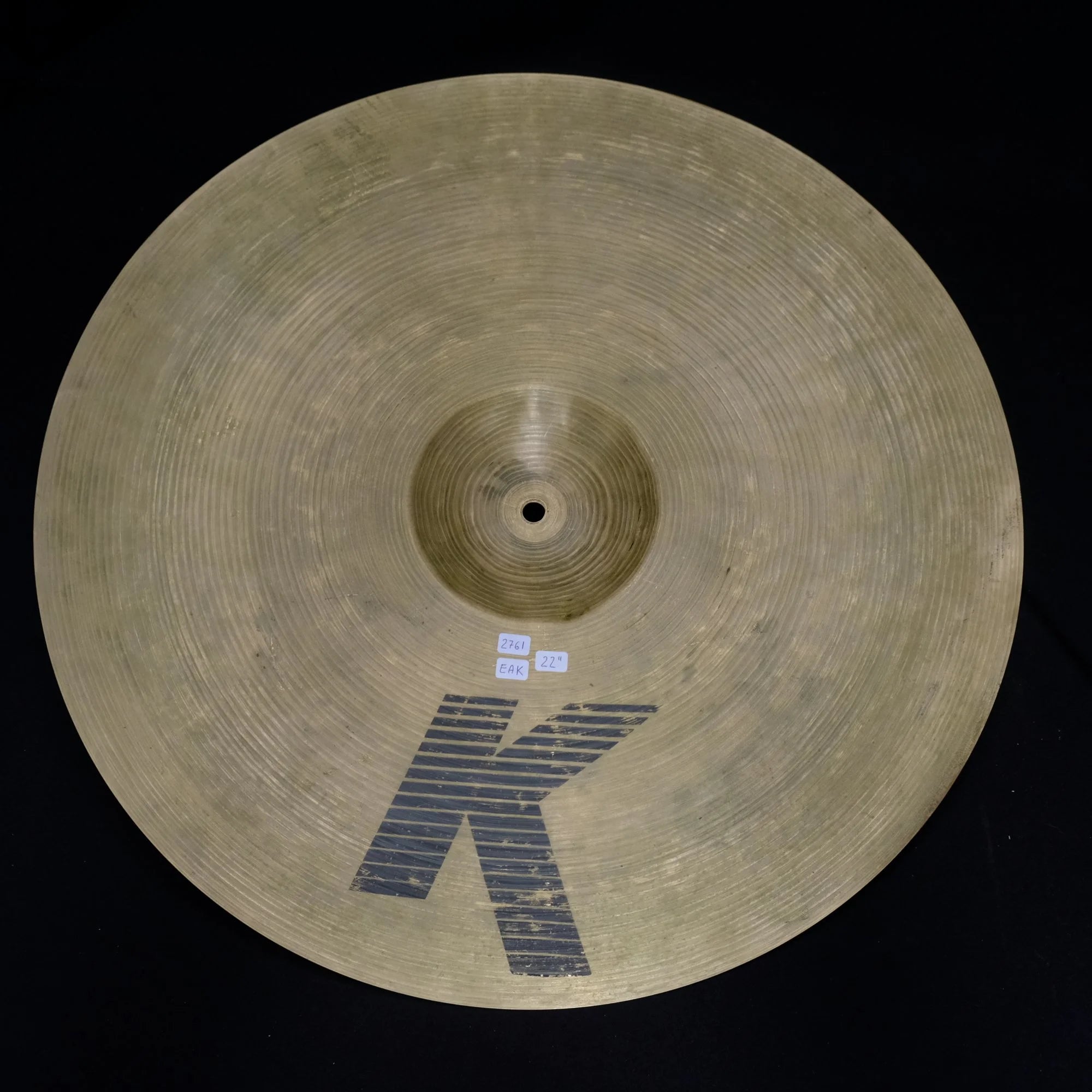 22" Zildjian EAK Crash Ride 2761 grams from 1982-88