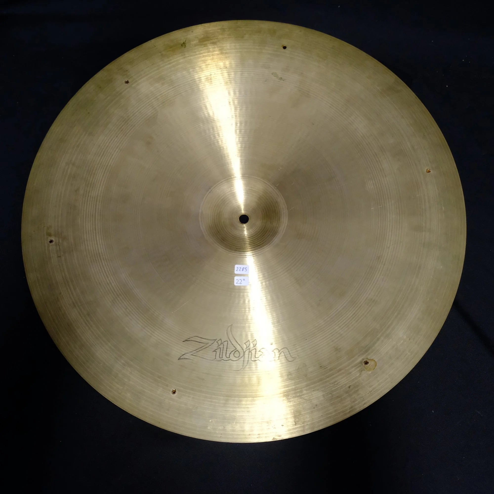 22" Zildjian Avedis Swish 6 x rivets 2285 grams from early 1970's