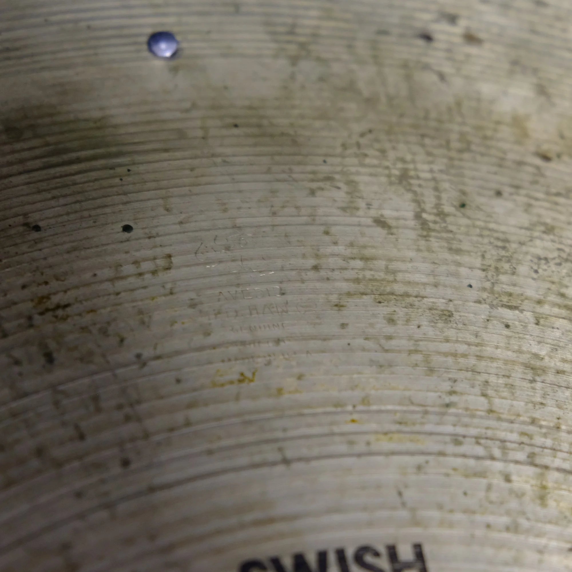 22" Zildjian Avedis Swish 6 x rivets 2285 grams from early 1970's