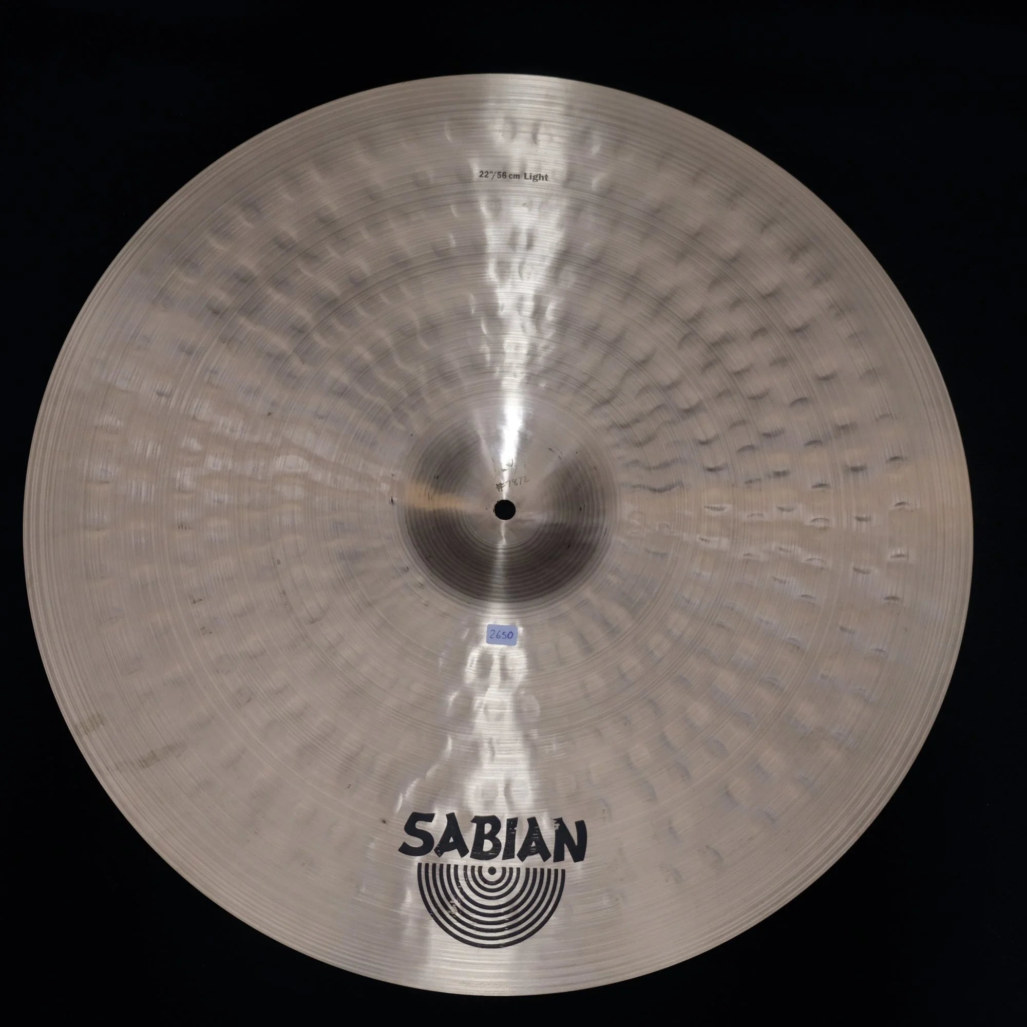 22" Sabian Artisan Light Ride 2650 grams