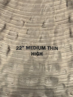 22" Zildjian K Constantinople Medium Thin High Ride 2483 grams