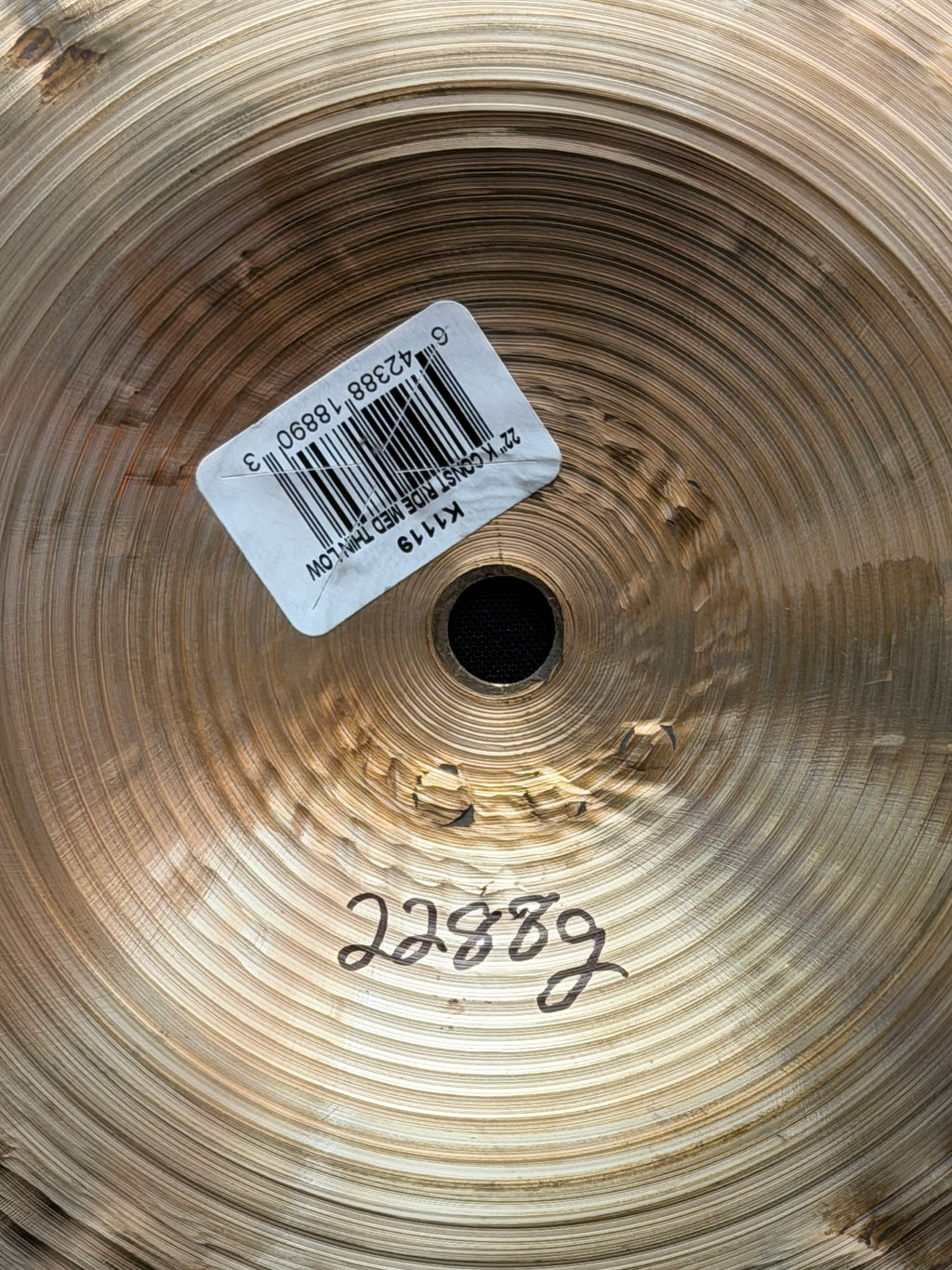 22" Zildjian K Constantinople Medium Thin Low Ride 2288 grams