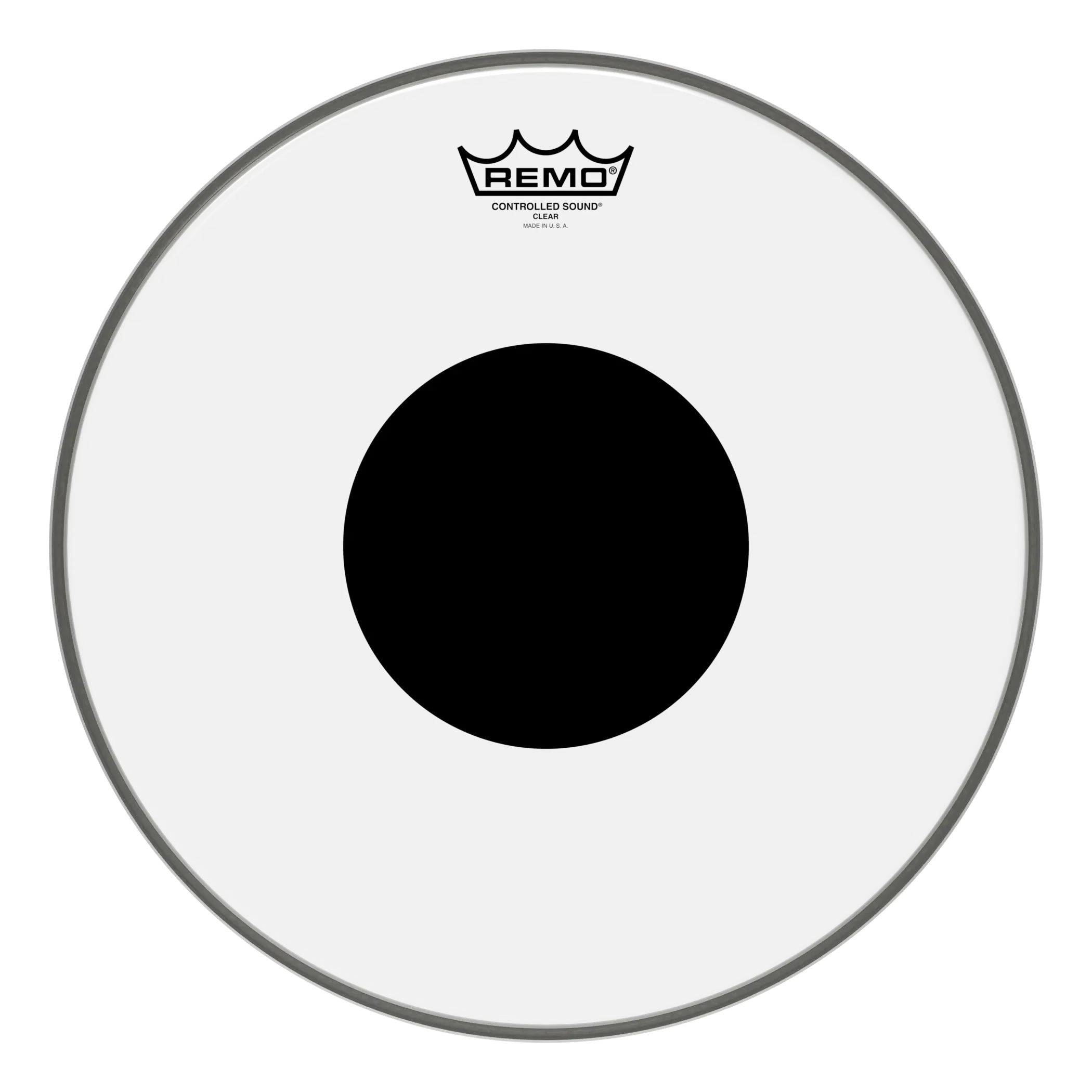 14" Remo Clear Controlled Sound Black Dot CS-0314-10