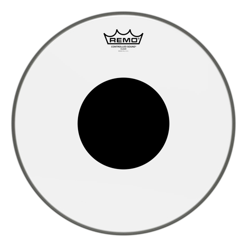 14" Remo Clear Controlled Sound Black Dot CS-0314-10