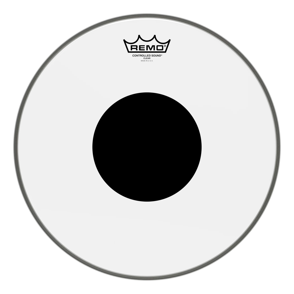 18" Remo Clear Controlled Sound Black Dot CS-0318-10