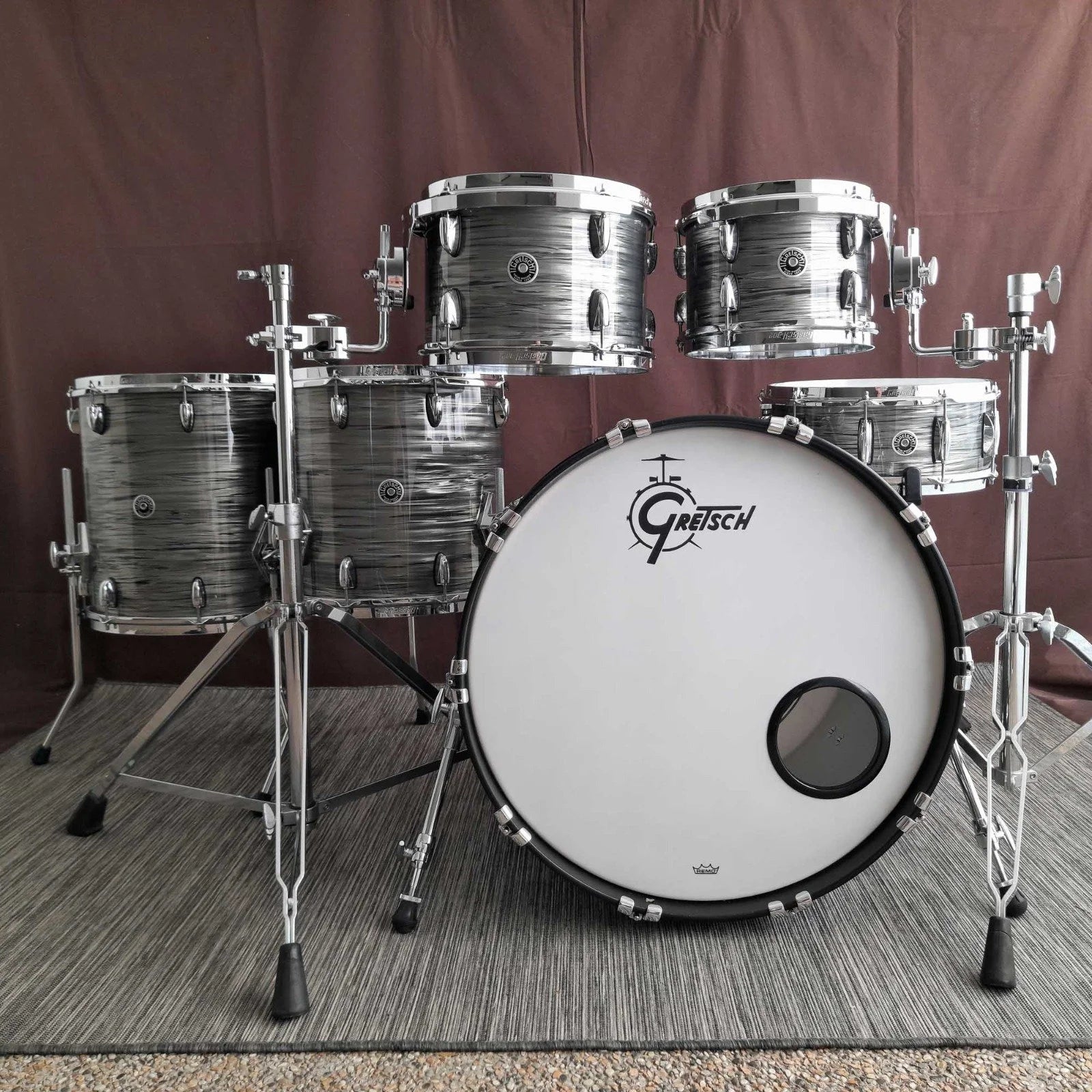 Gretsch Brooklyn drumset 22"-10"-12"-14"-16"-snare 14" x 5,5" Grey Oyster