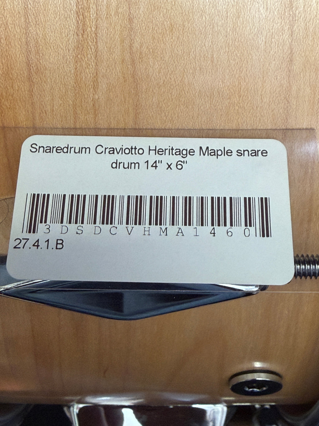 Craviotto 14" x 6" Heritage Maple Series 1-ply Solid Maple Snare Drum