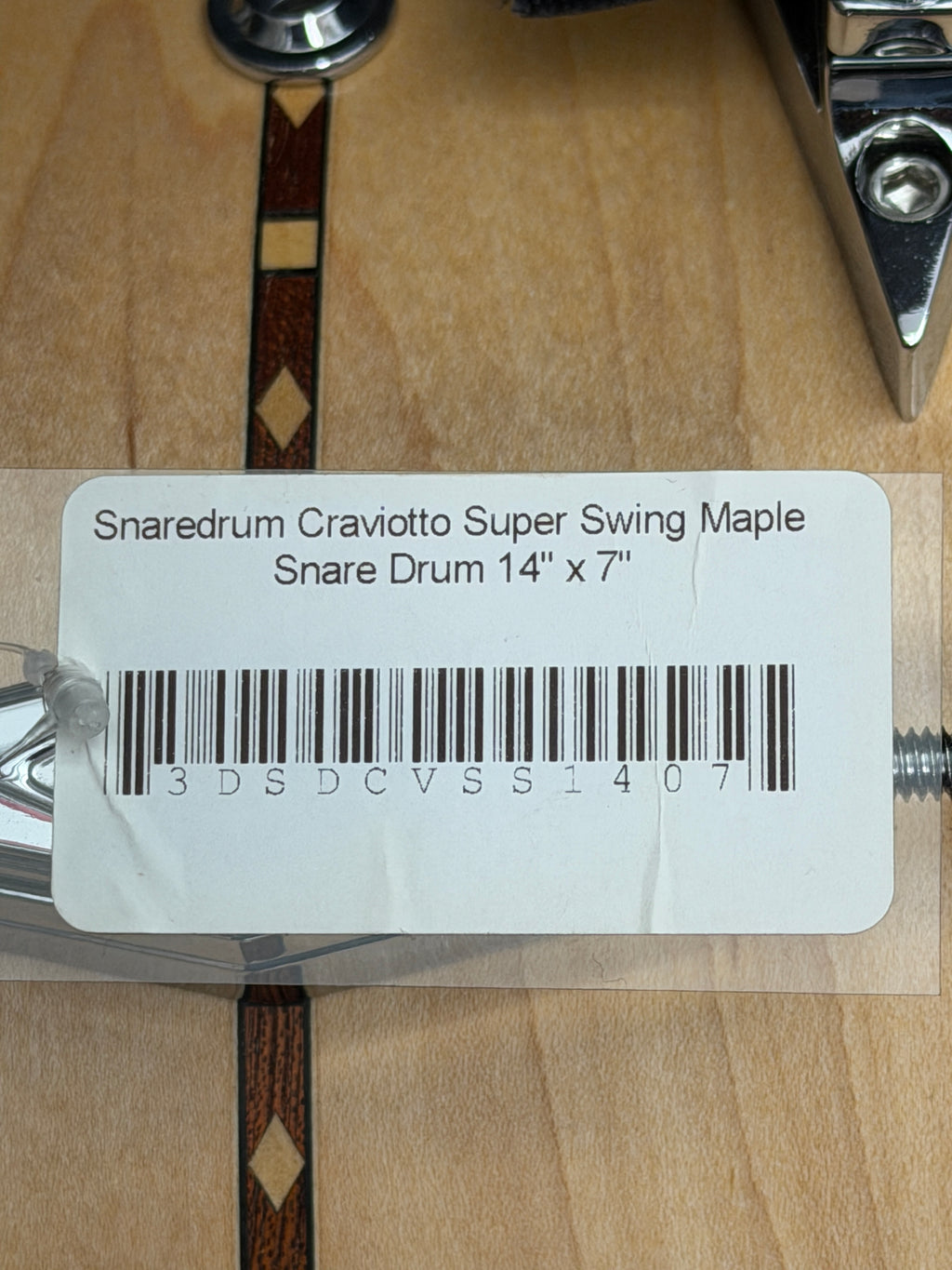Craviotto 14" x 7" Super Swing Series 1-ply Solid Maple Snare Drum