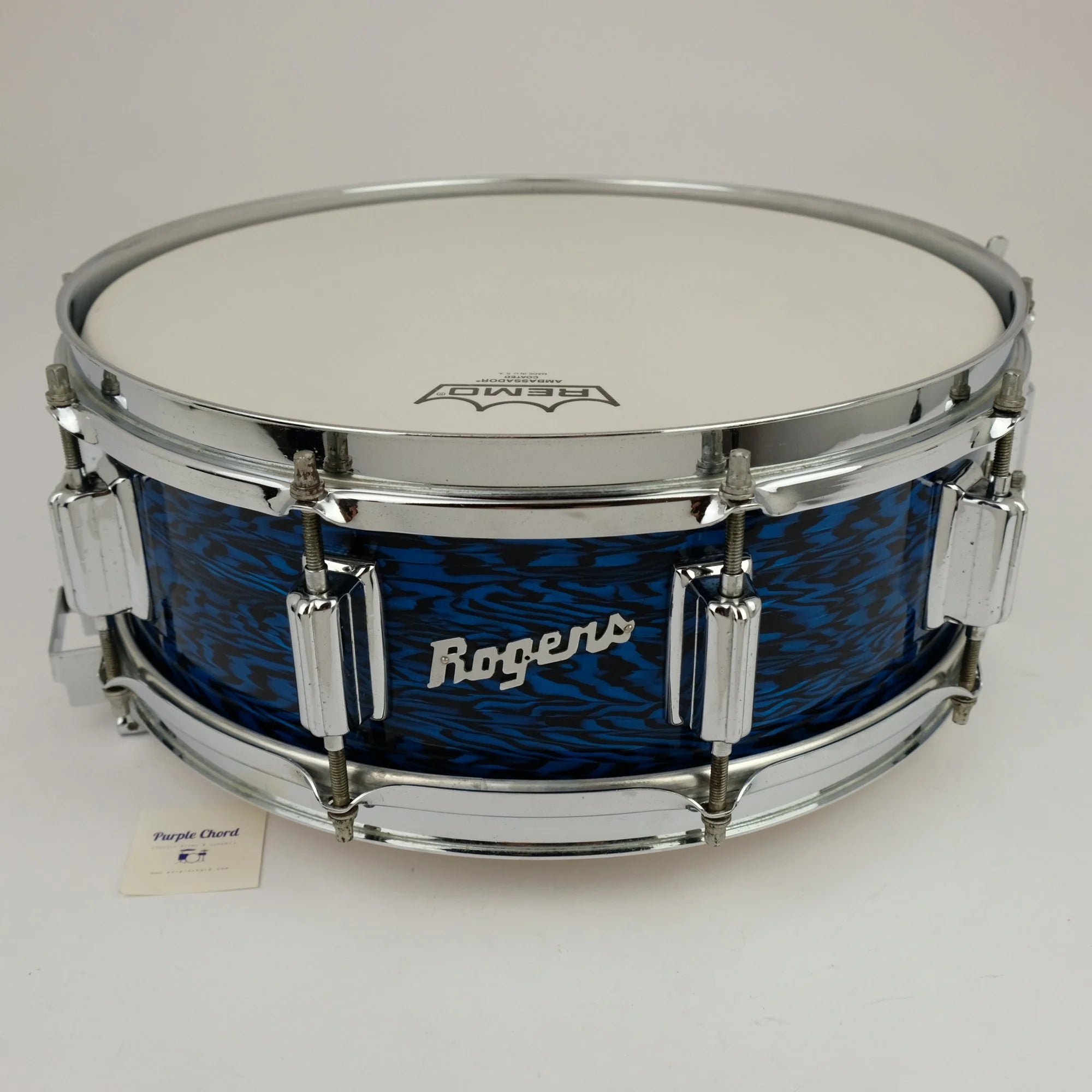 1969 Rogers Dynasonic 14" x 5" snare drum in Blue Onyx finish #18710
