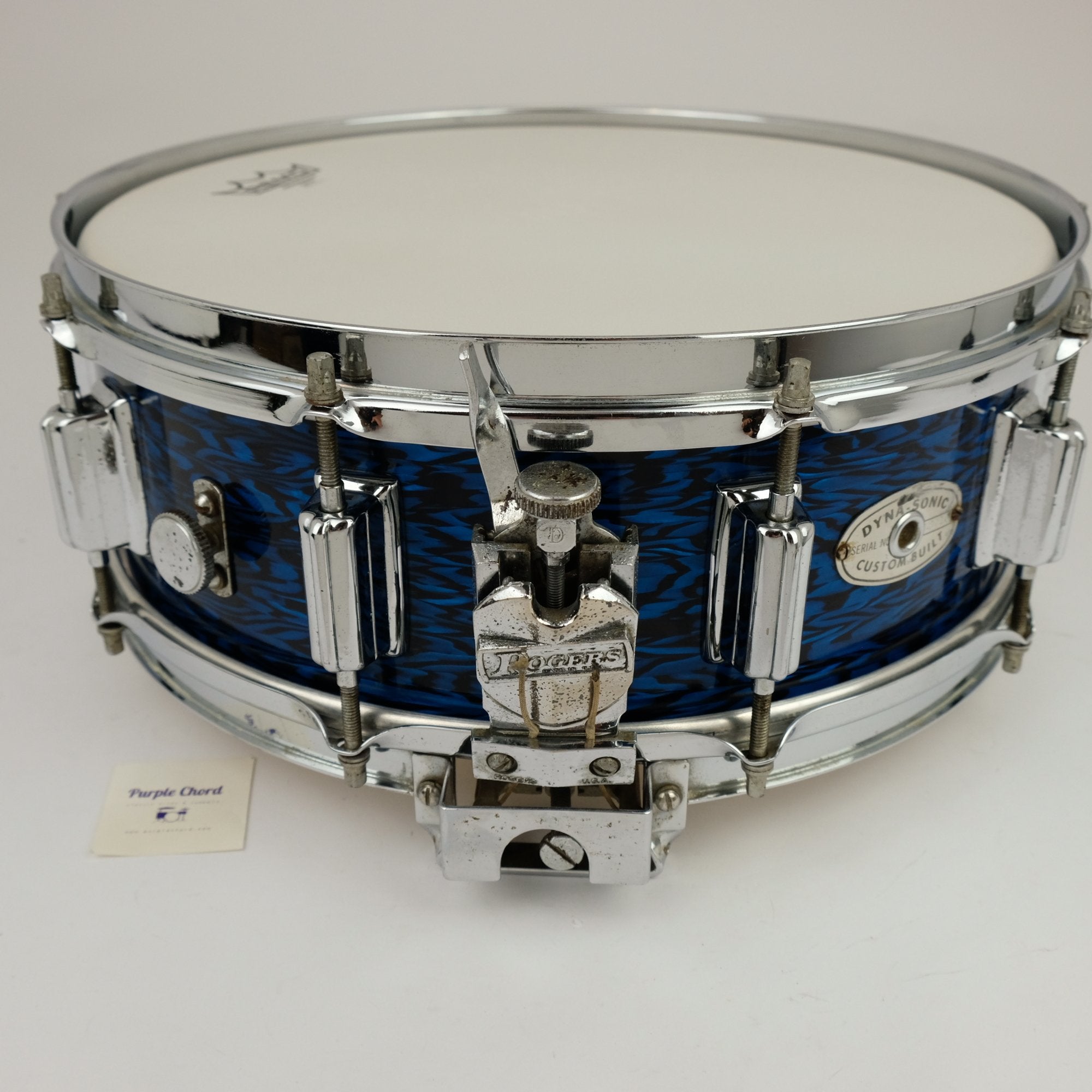 1969 Rogers Dynasonic 14" x 5" snare drum in Blue Onyx finish #18710