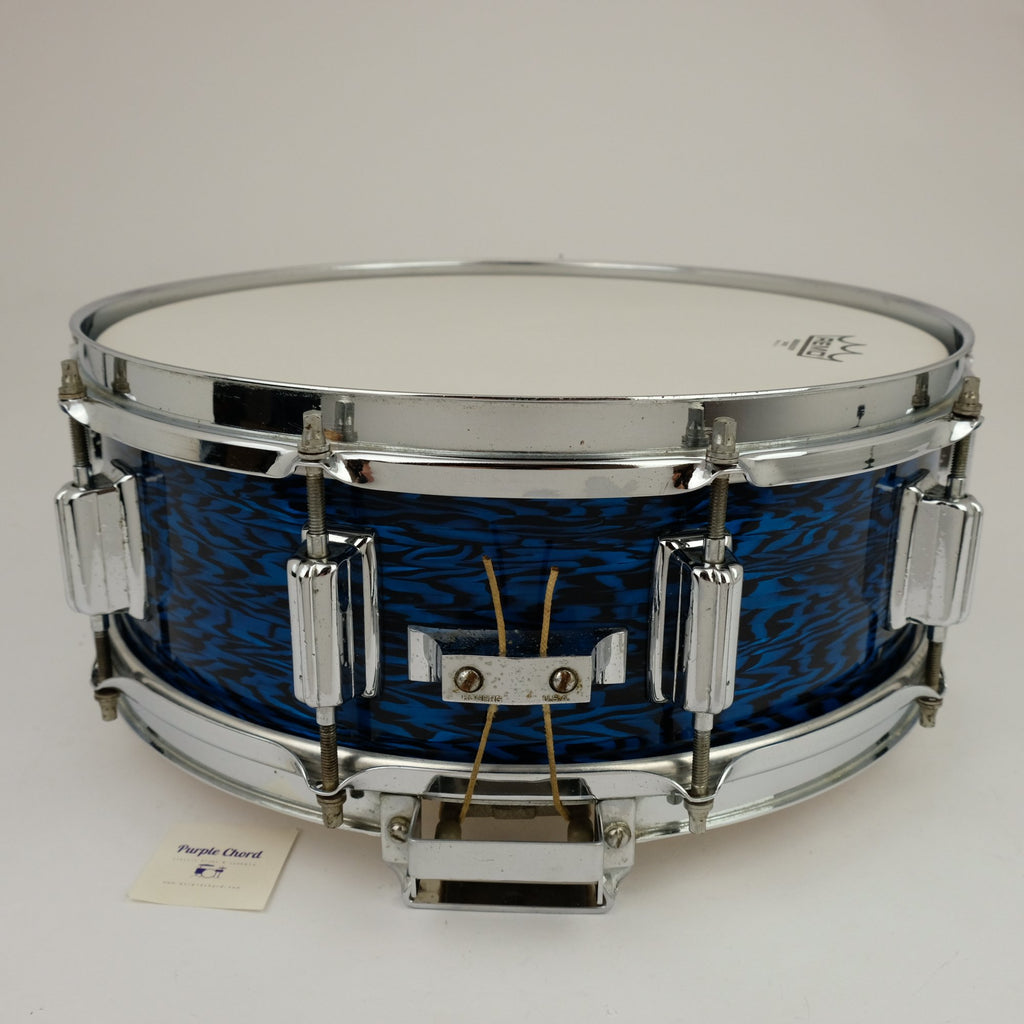 1969 Rogers Dynasonic 14" x 5" snare drum in Blue Onyx finish #18710