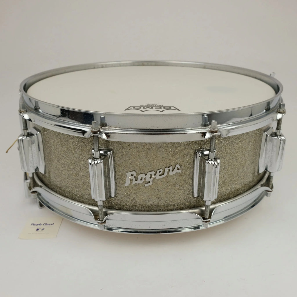 Rogers Dynasonic 14" x 5" snare drum 1965 - Silver Sparkle