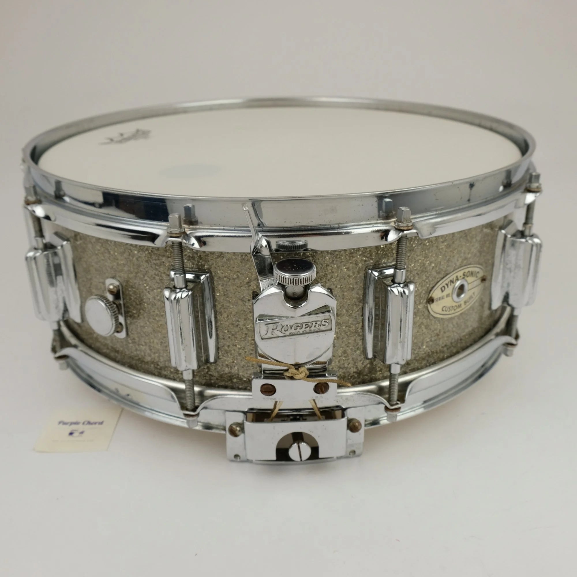 Rogers Dynasonic 14" x 5" snare drum 1965 - Silver Sparkle