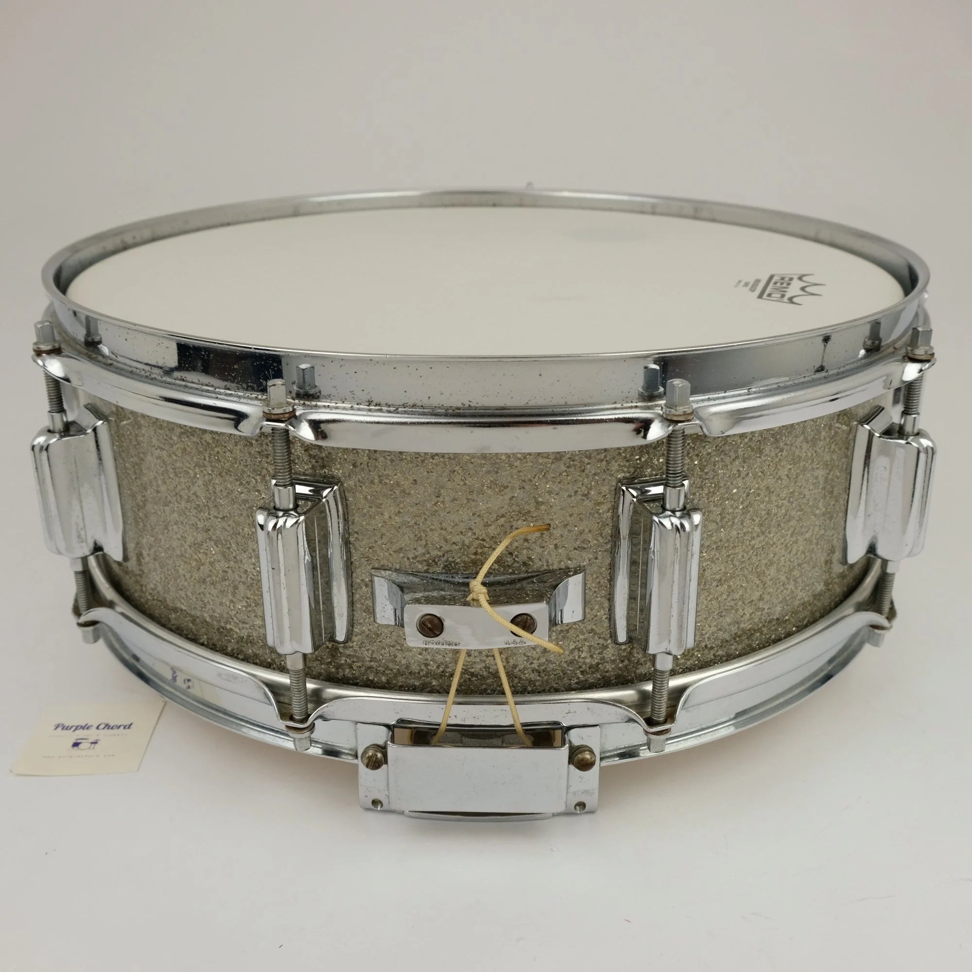 Rogers Dynasonic 14" x 5" snare drum 1965 - Silver Sparkle