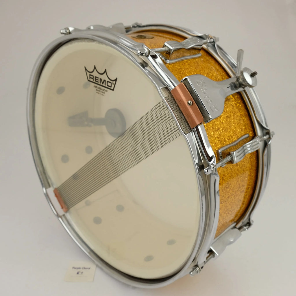 1961 Ludwig Classic snare drum 14" x 5,5" Gold Sparkle finish