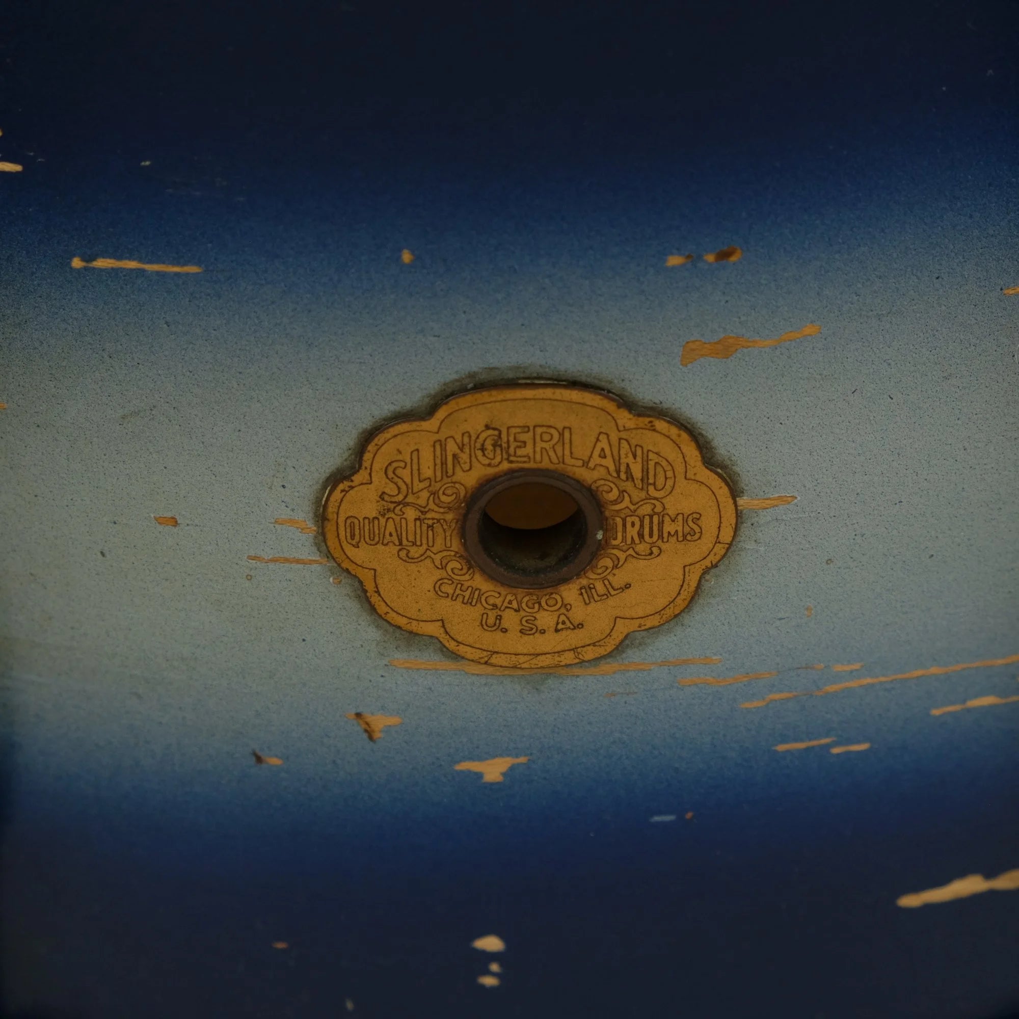 Slingerland Hollywood Ace Swing Radio King model 1-ply snare drum 14" x 7" Duco Blue finish