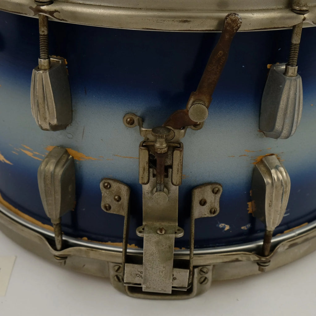 Slingerland Hollywood Ace Swing Radio King model 1-ply snare drum 14" x 7" Duco Blue finish