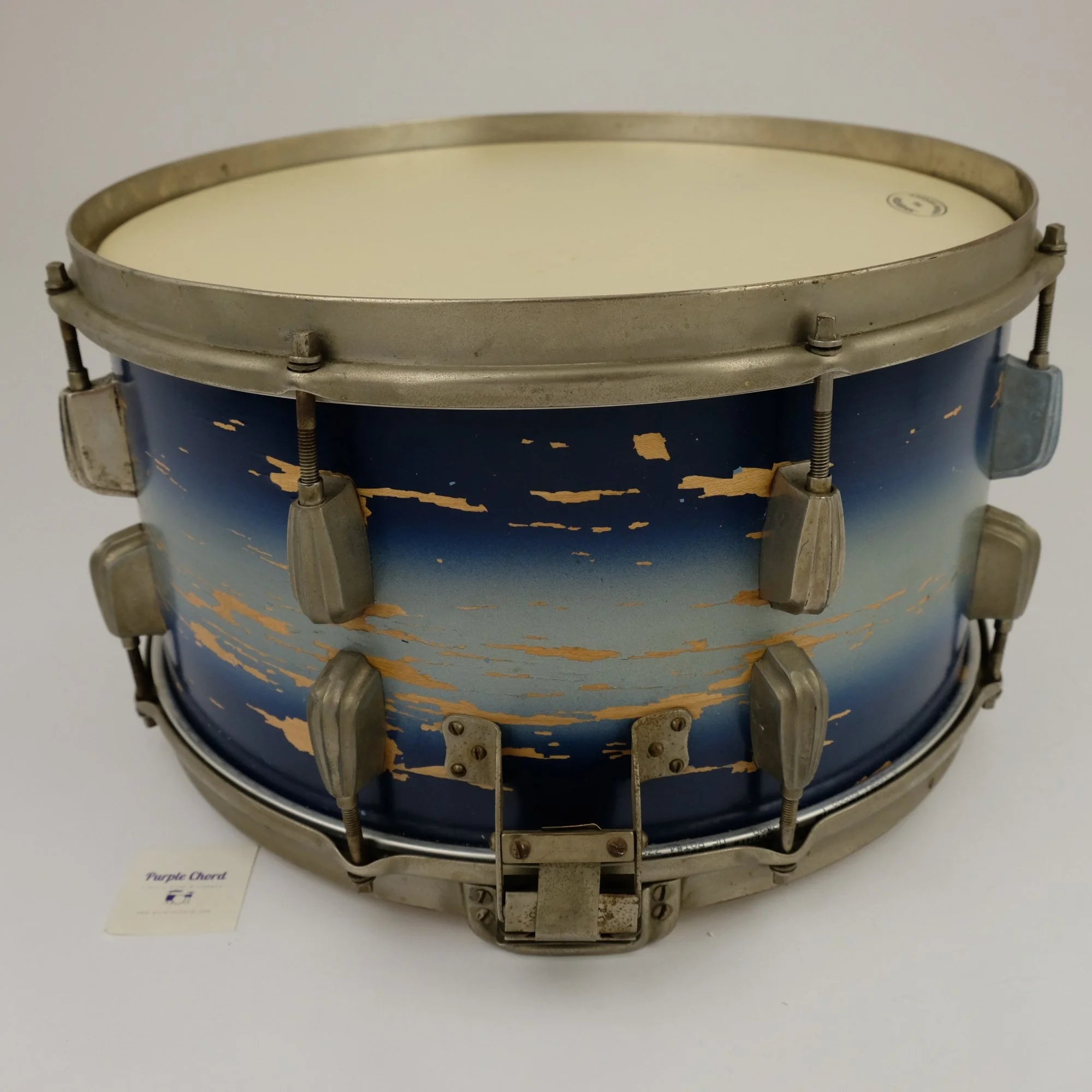 Slingerland Hollywood Ace Swing Radio King model 1-ply snare drum 14" x 7" Duco Blue finish