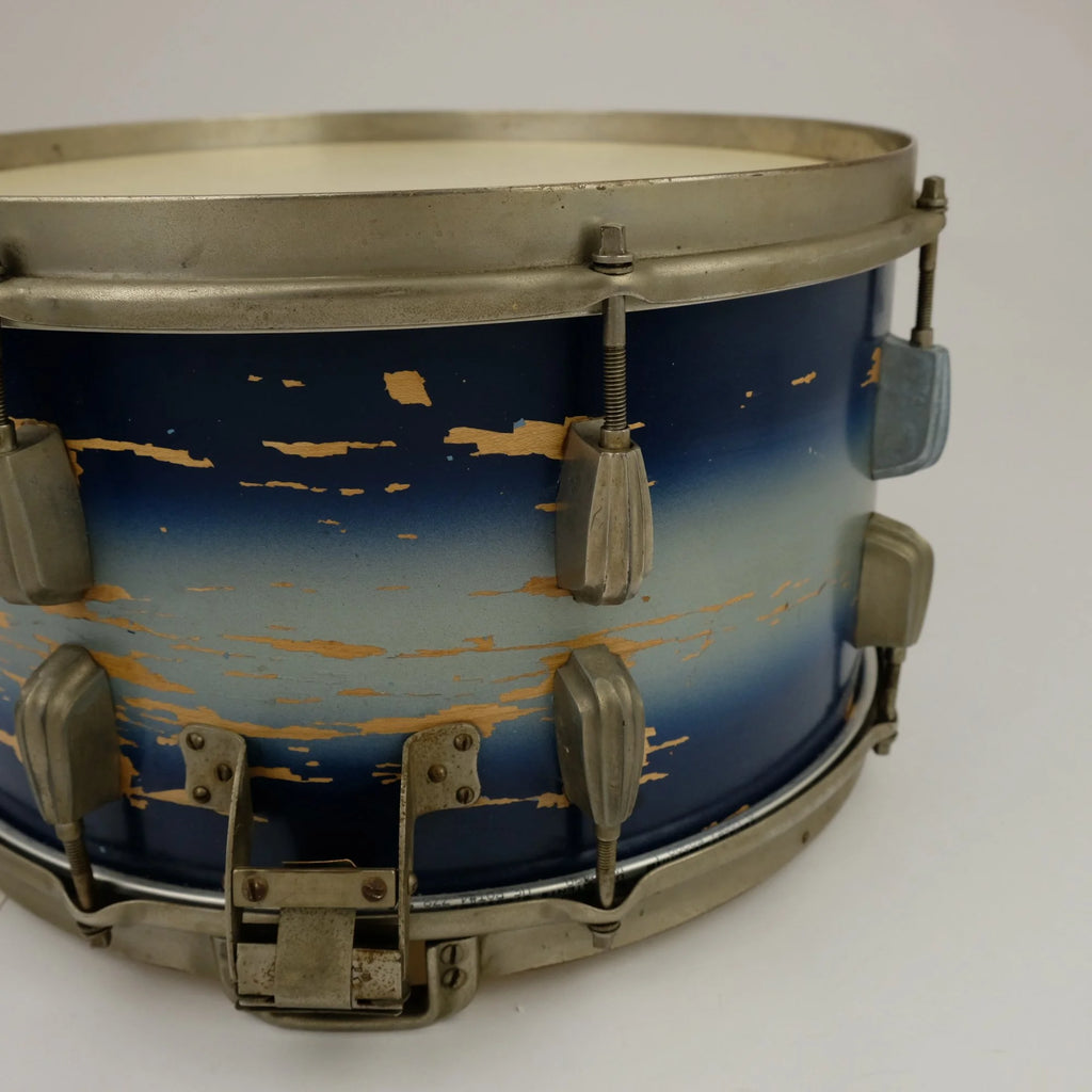 Slingerland Hollywood Ace Swing Radio King model 1-ply snare drum 14" x 7" Duco Blue finish