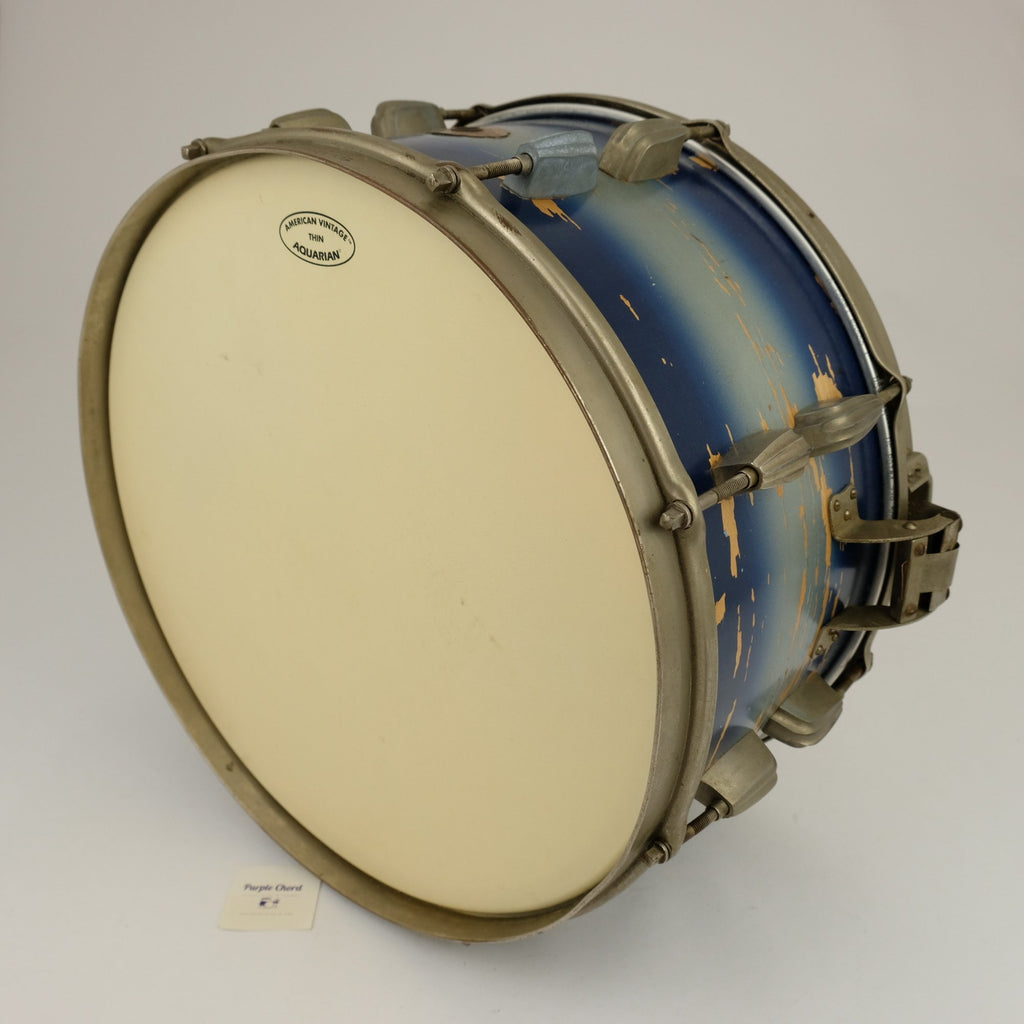 Slingerland Hollywood Ace Swing Radio King model 1-ply snare drum 14" x 7" Duco Blue finish