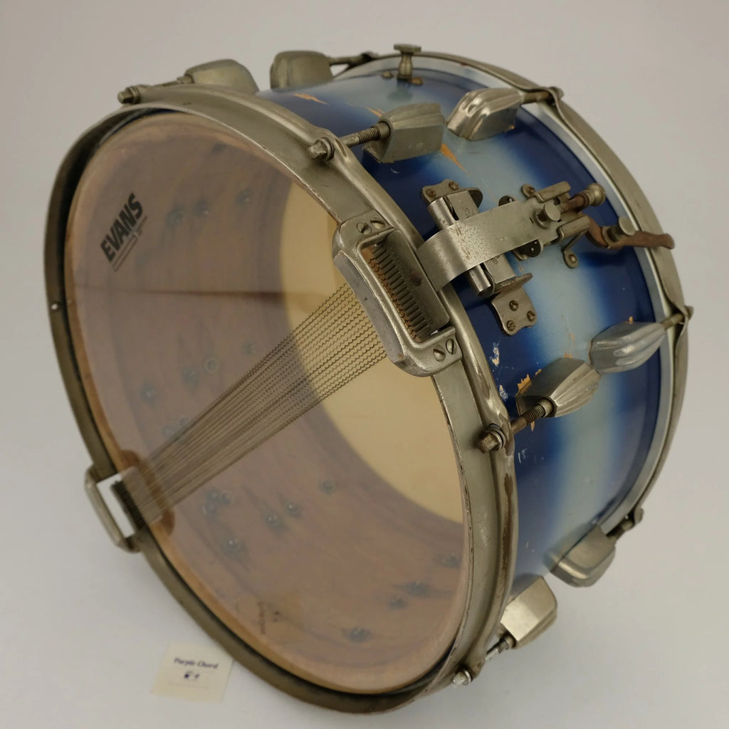 Slingerland Hollywood Ace Swing Radio King model 1-ply snare drum 14" x 7" Duco Blue finish