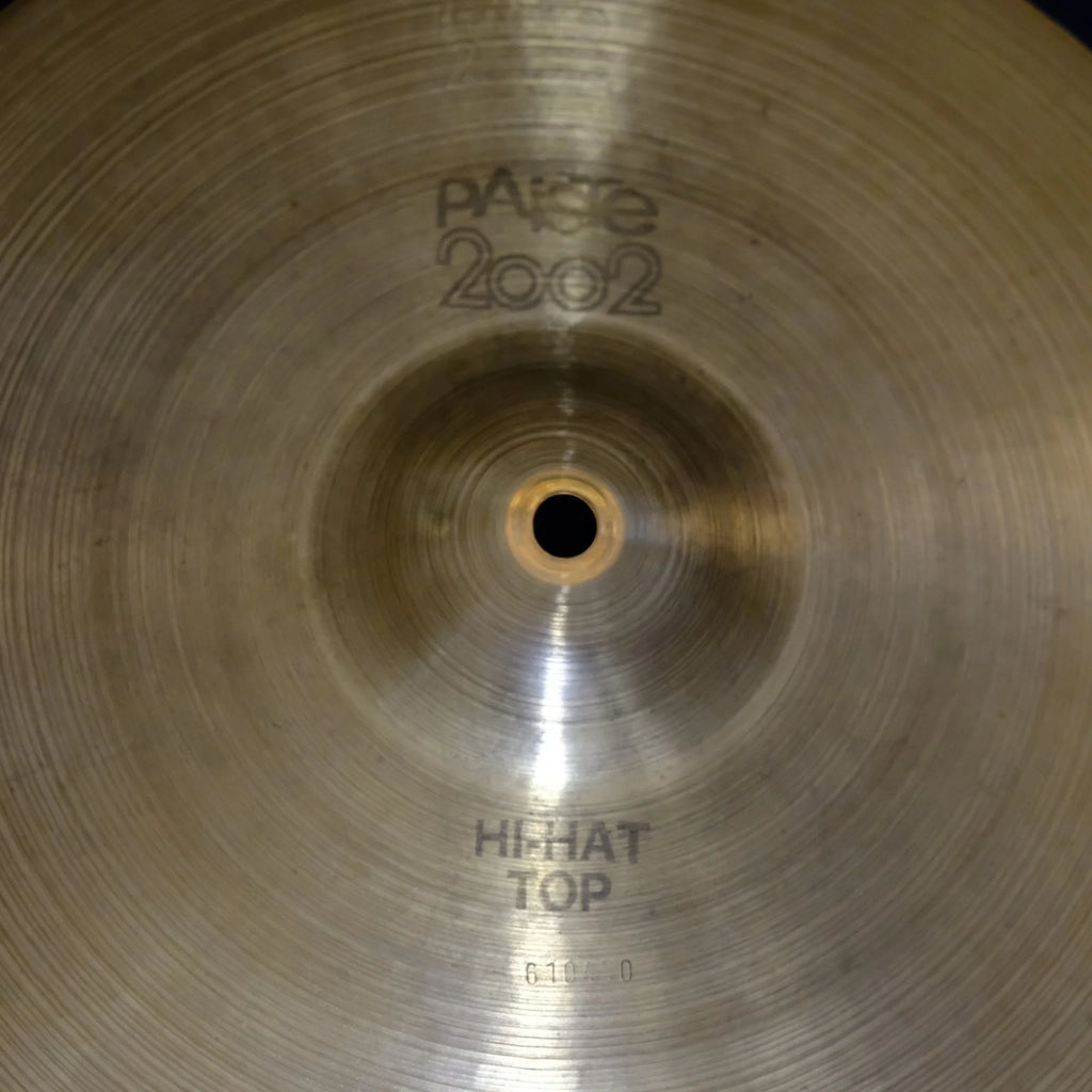 14" Paiste 2002 Hi-Hat black logo from 1976